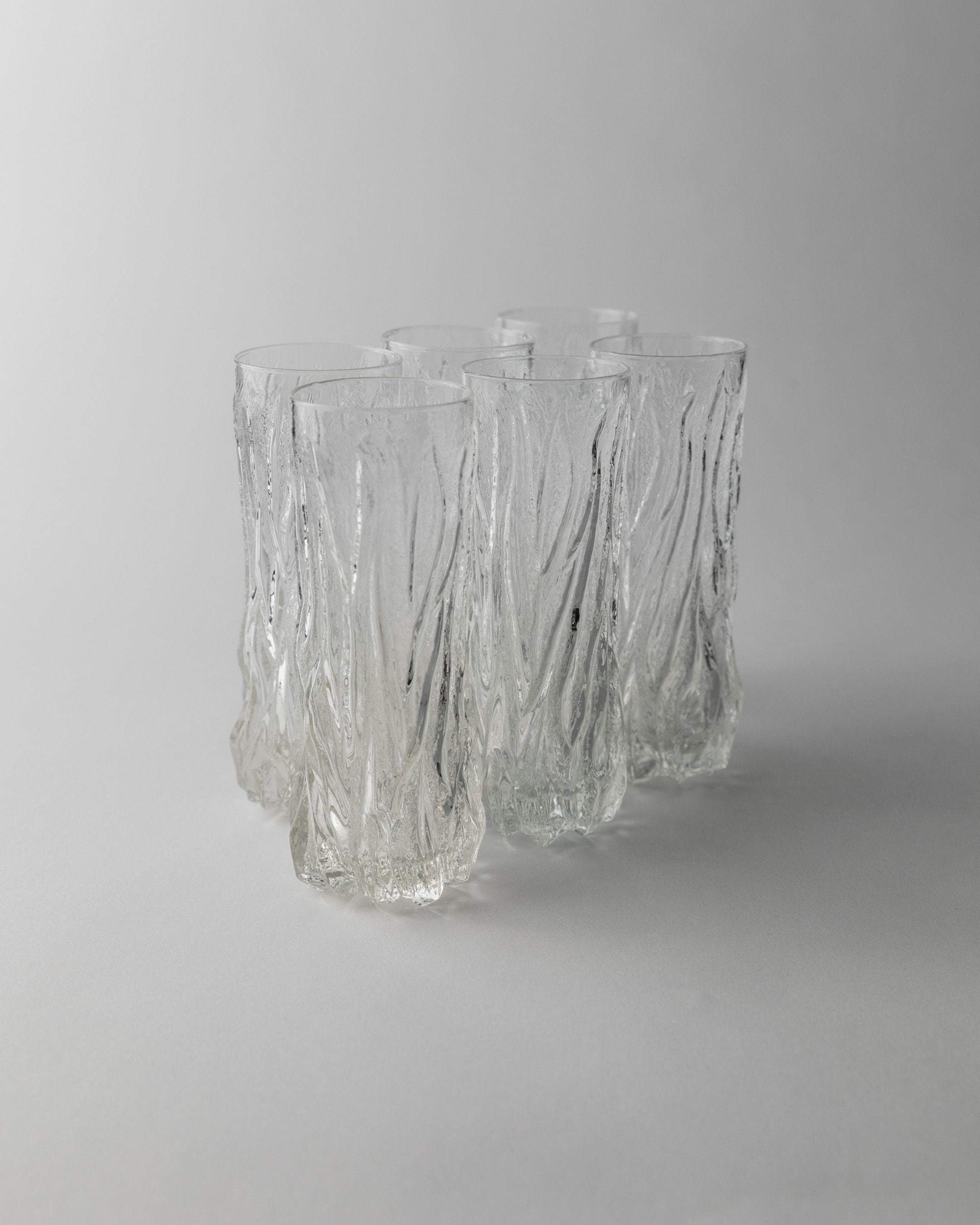 Set of 6 Drinking Glasses, Italy 1970s
