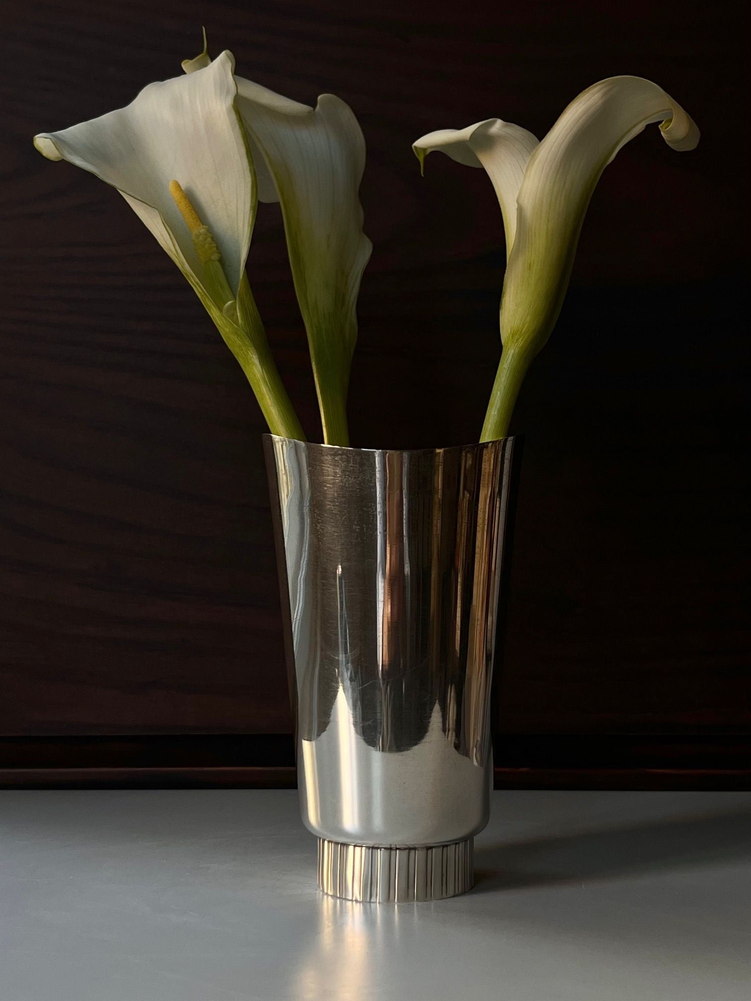 Midcentury Silver Vase