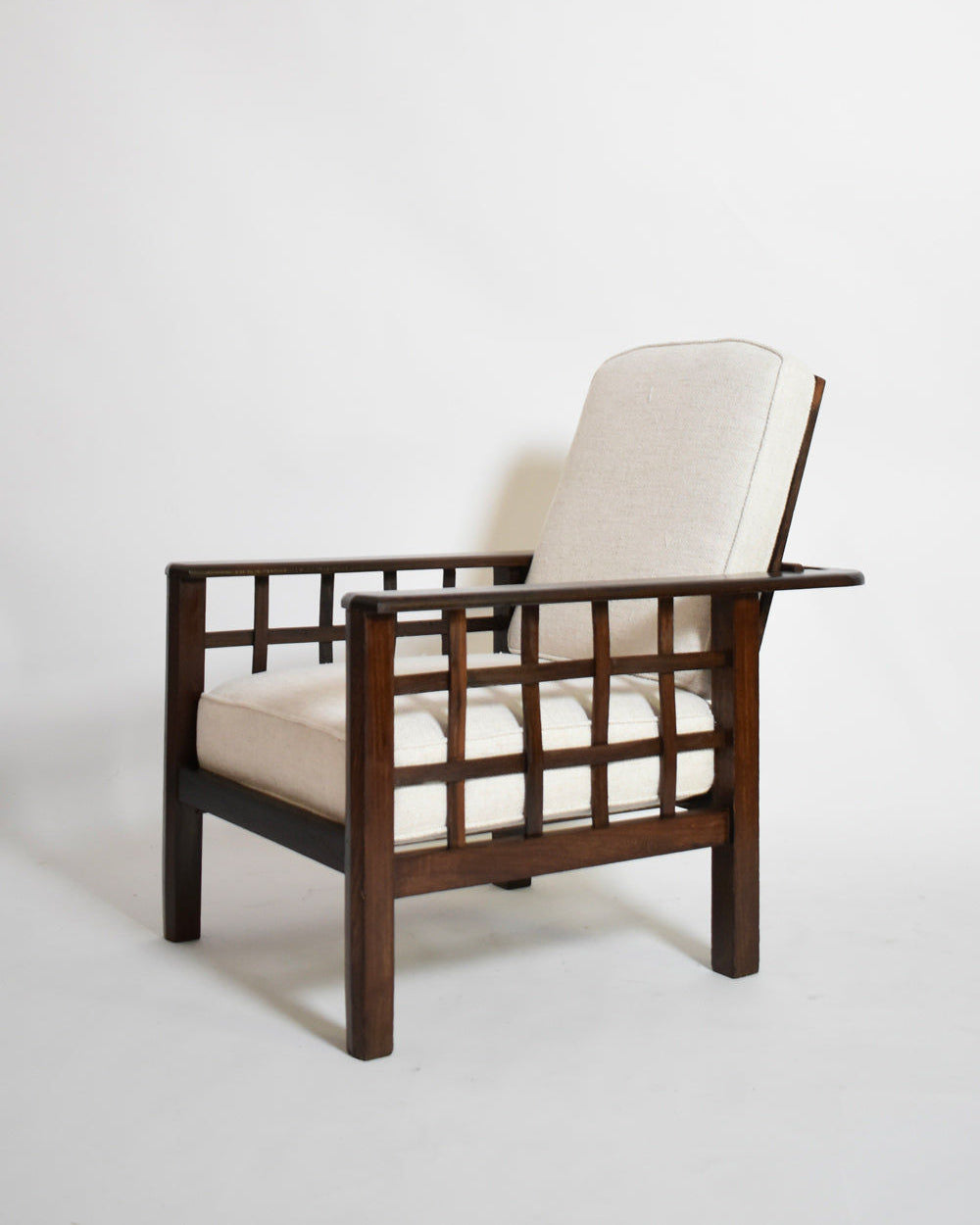 Pair of Francis Jourdain Style Reclinable Armchairs, 1930s.