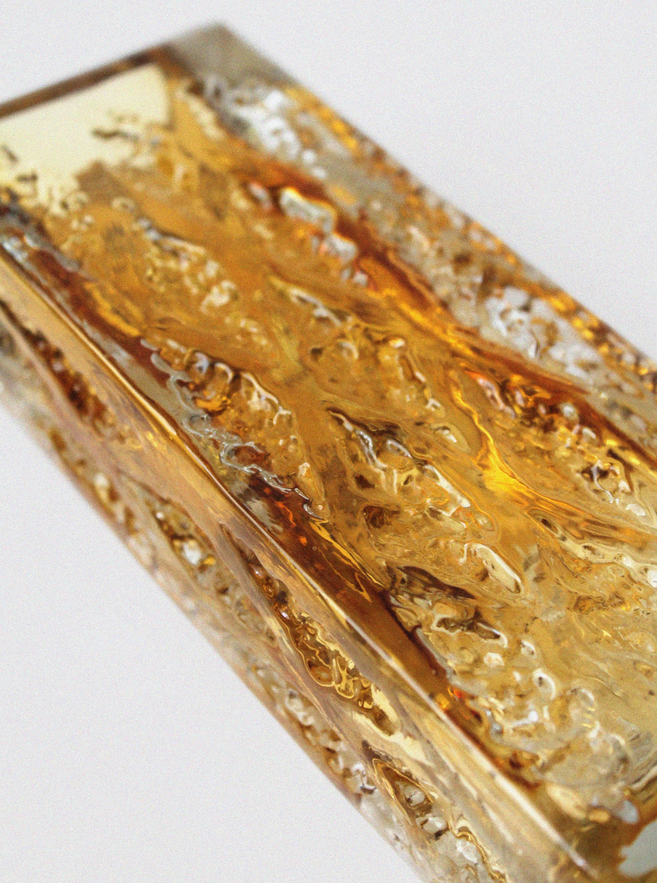 Kurt Wokan Ingrid Glashütte Crystal Amber Glass Vase