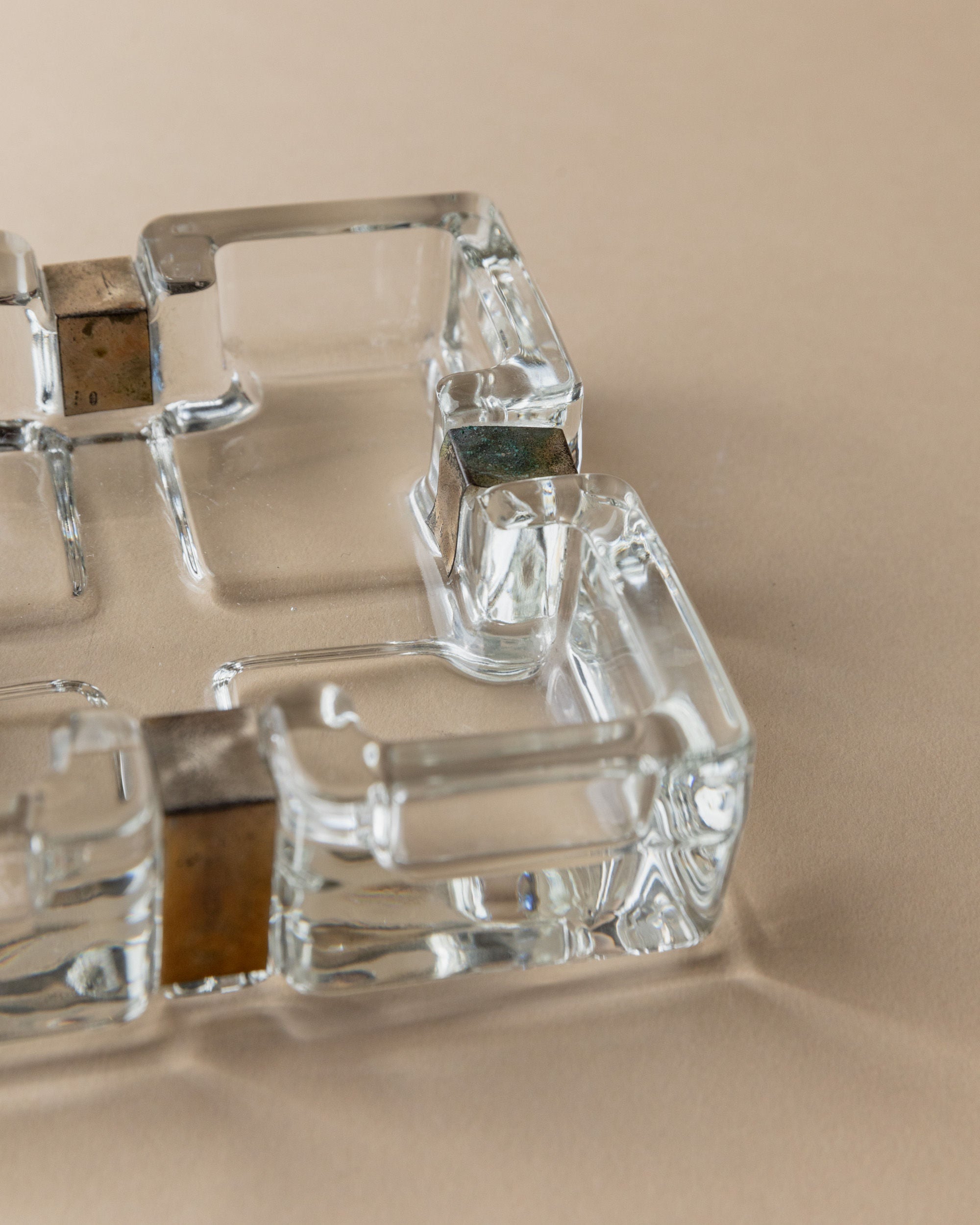 Clear Glass Ashtray by Original Walther Glass 1960s
