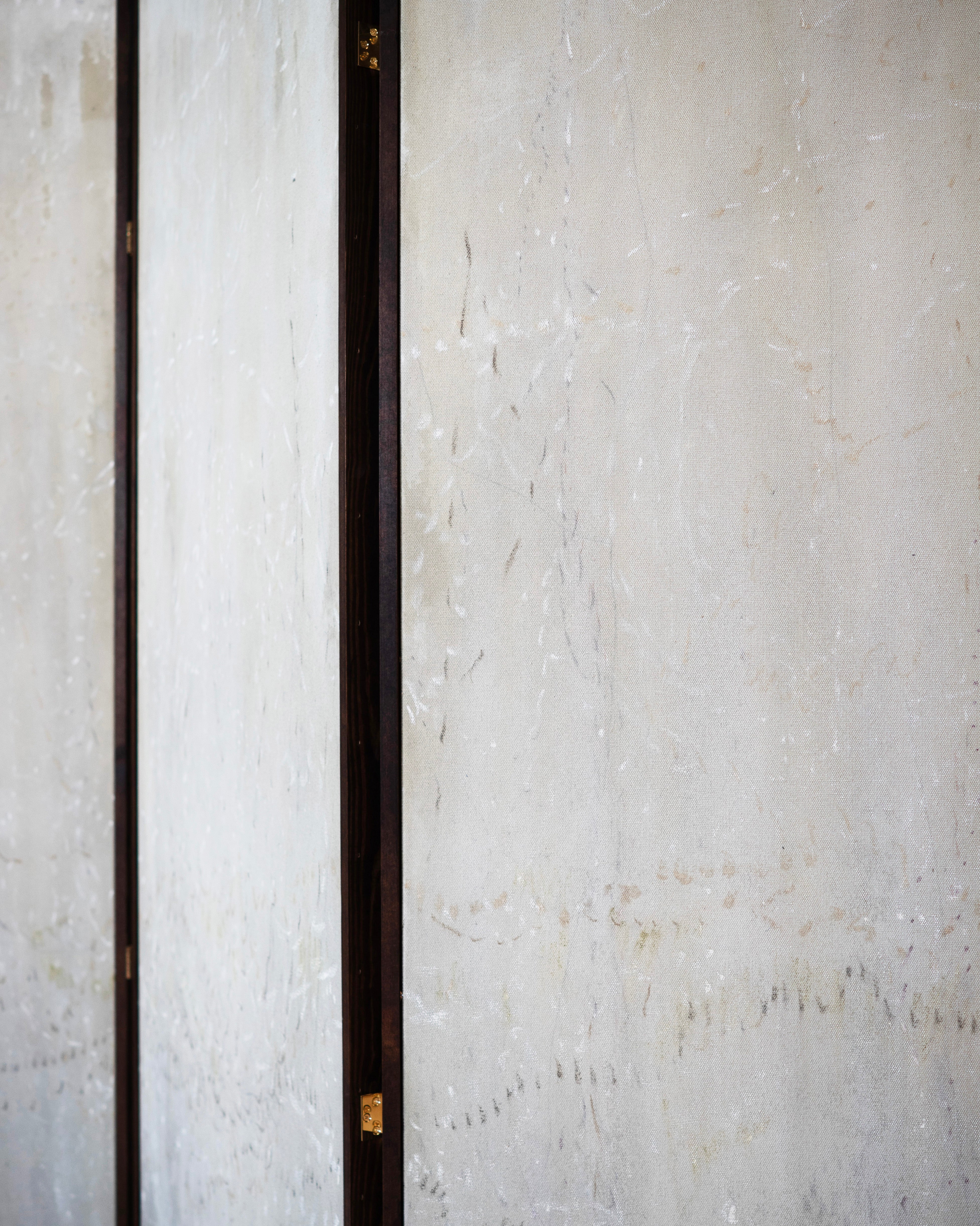 Panel Screen - 'Snow in Kyoto Forrest'