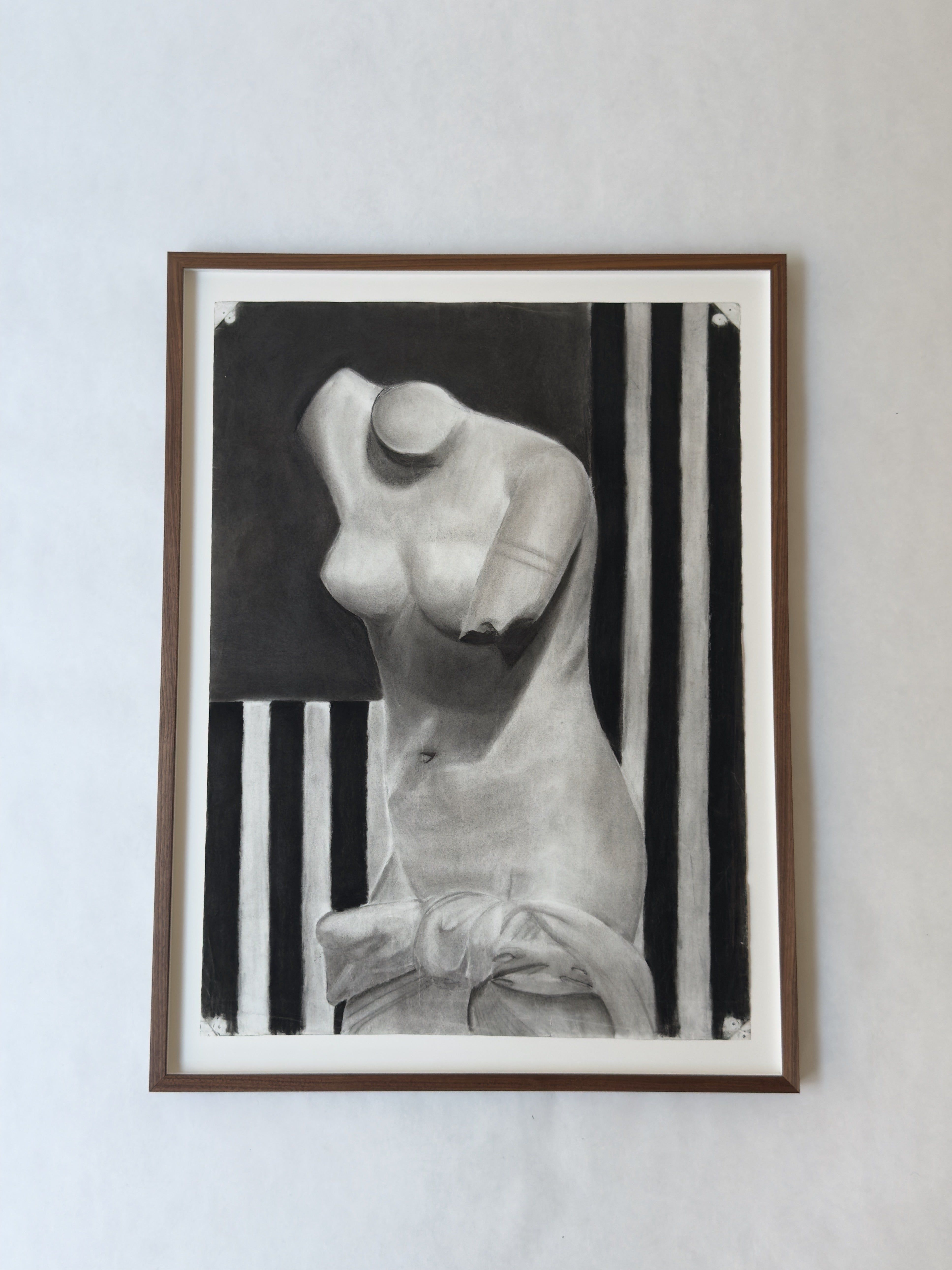 Bust of Venus – Charcoal Drawing, circa 1920s