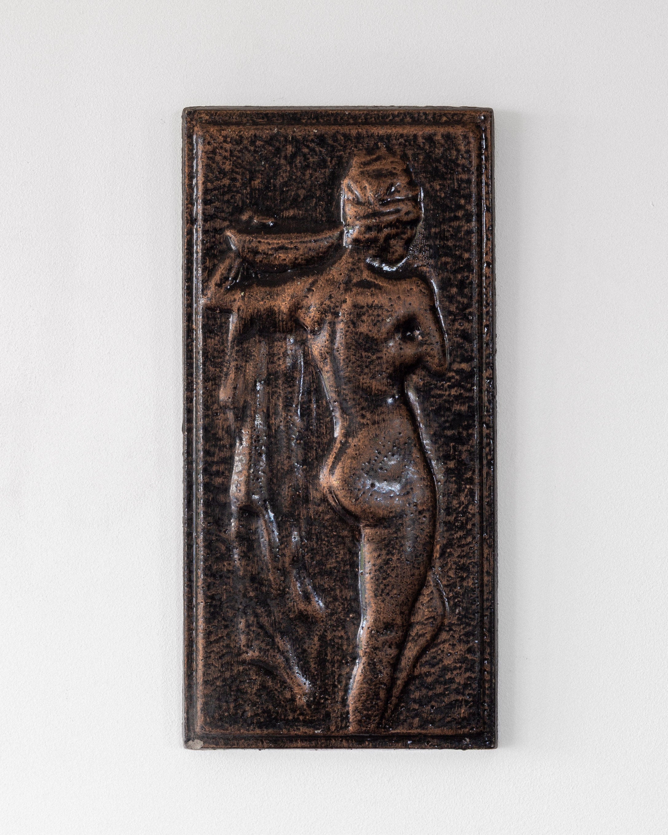 Vintage Ceramic Female Figure Relief