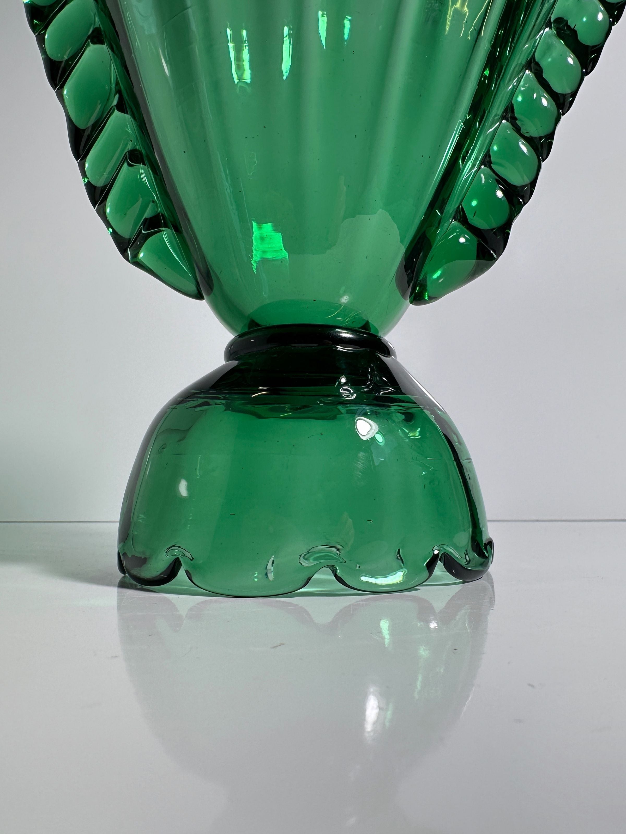 Glass Amphora Vase -1910s