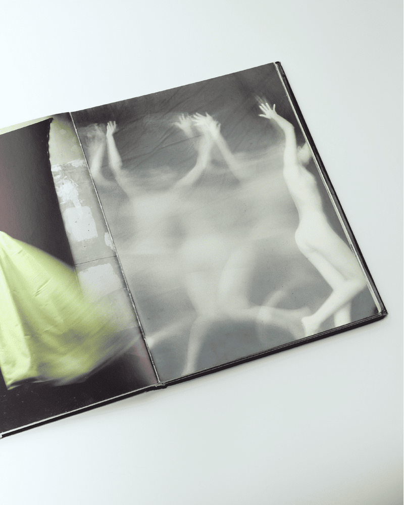 David Seidner photography book open showing ethereal dance imagery