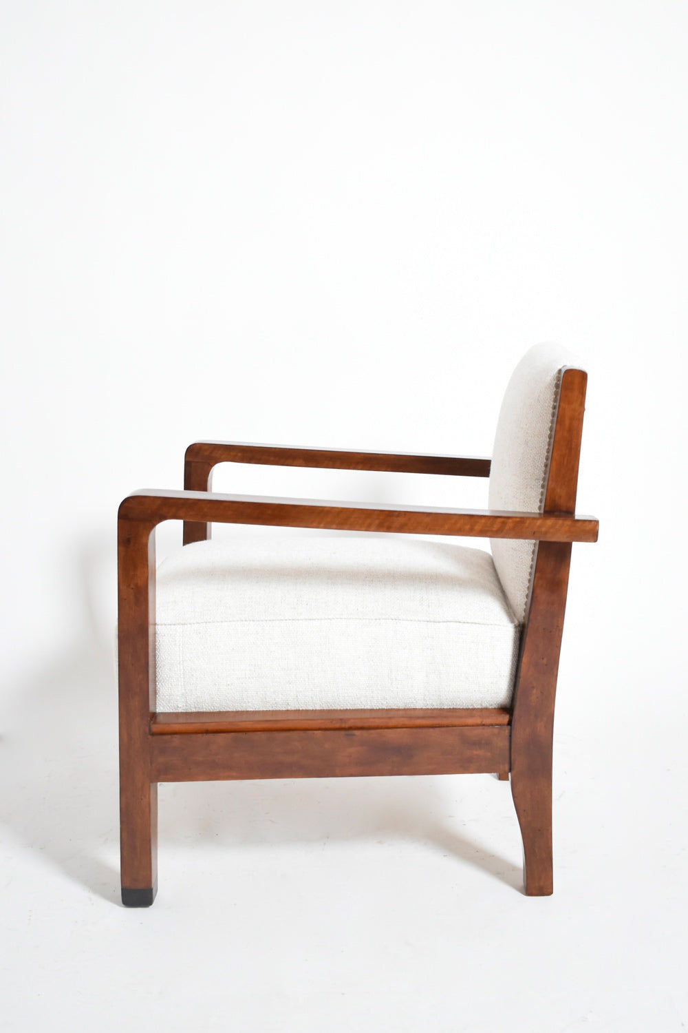 Pair of Amsterdam School Wooden Armchairs, 1930s