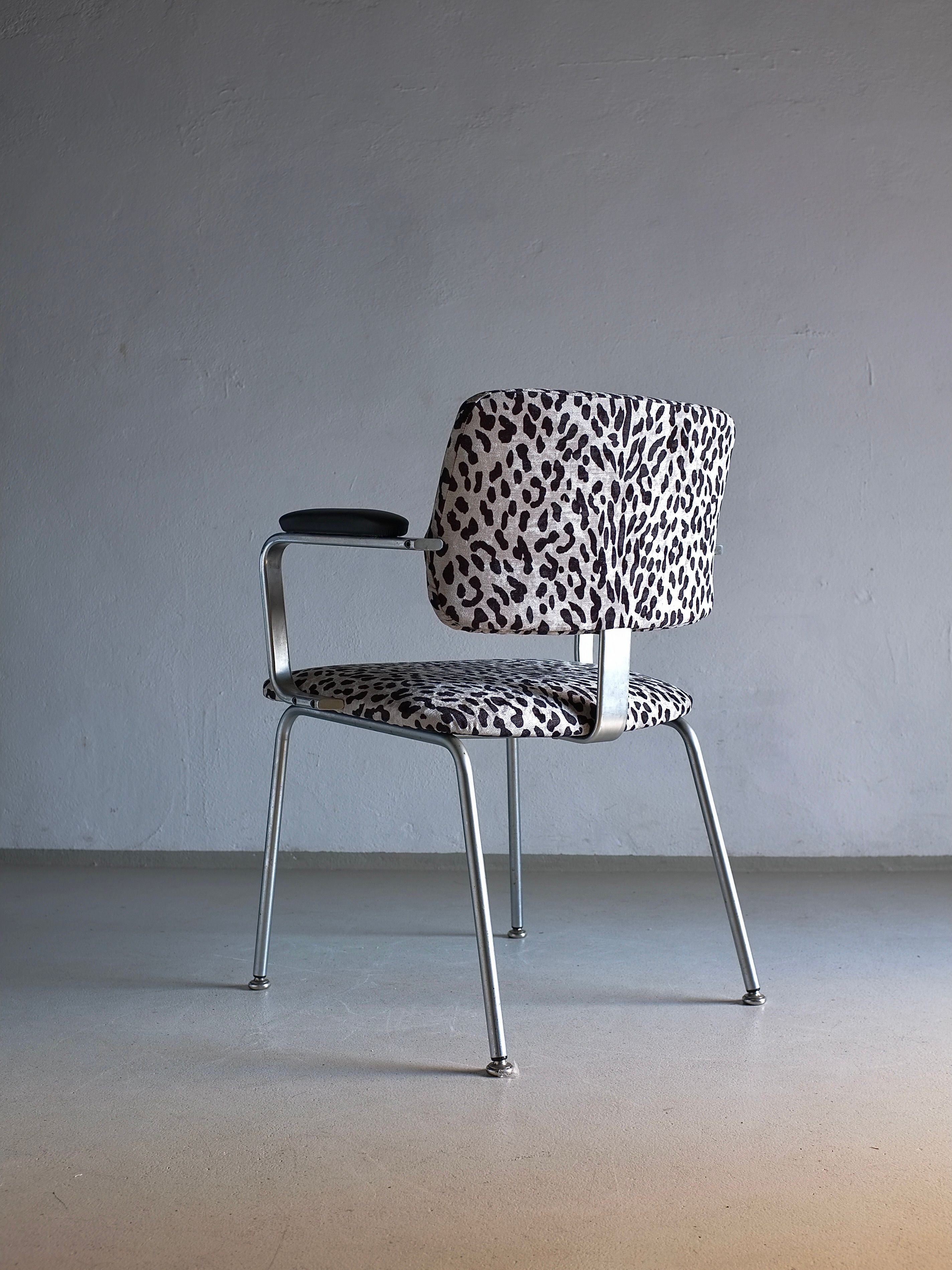 Minimalist Animal Print Chrome Arm Chair The Oblist