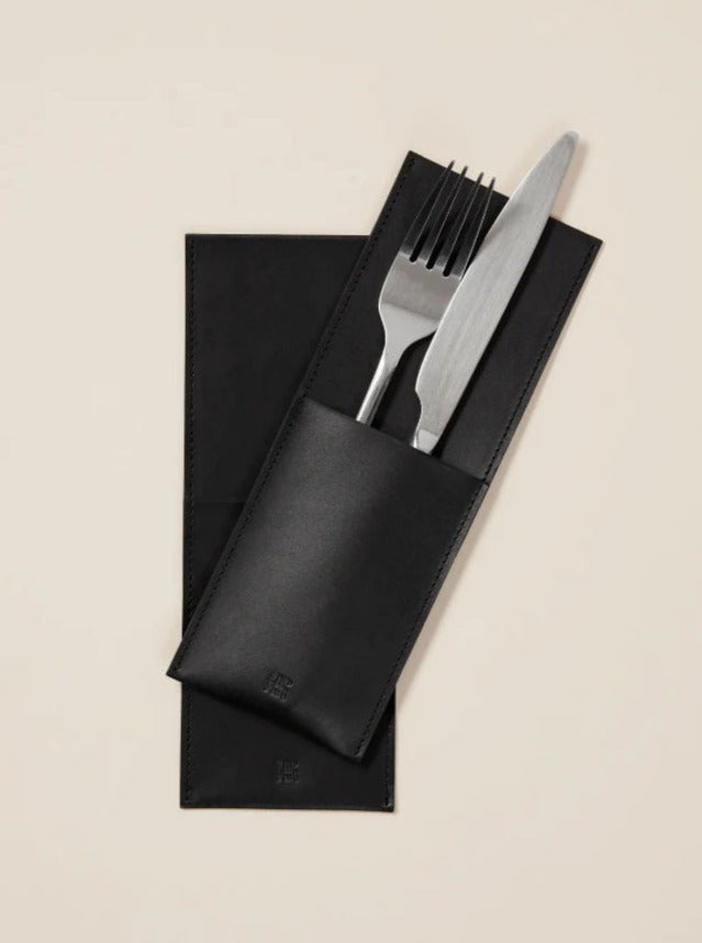 Leather Cutlery Holder (set of 4) — close-up