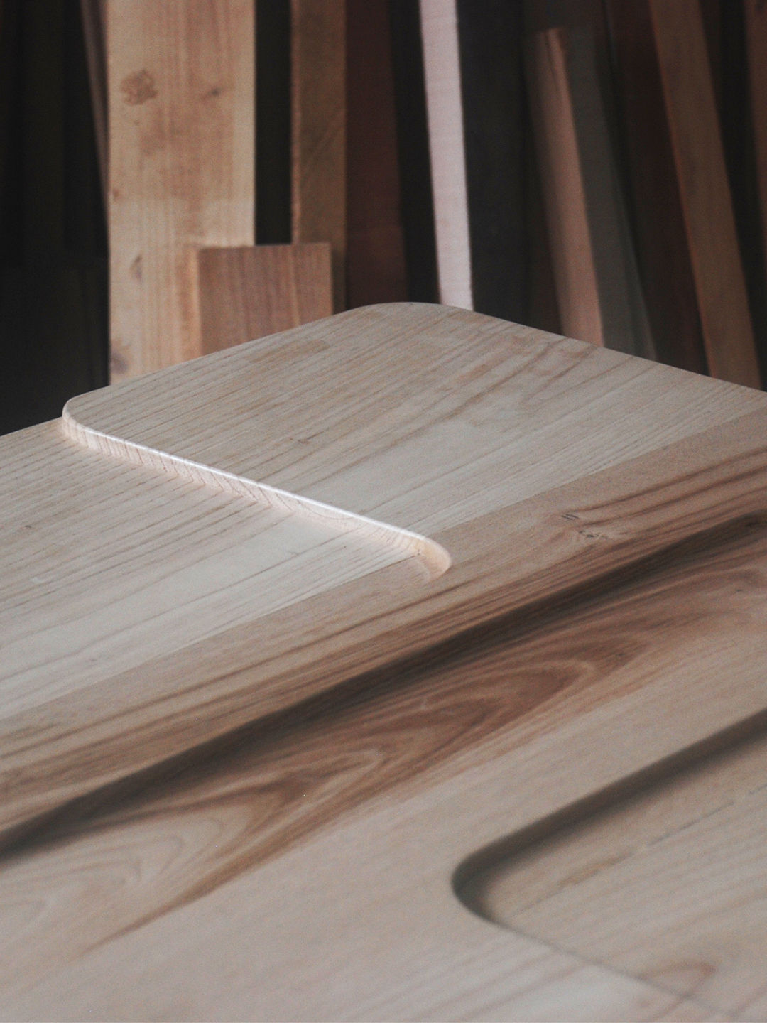 'Henry Table' in Chestnut Wood by ZAROLAT Studio