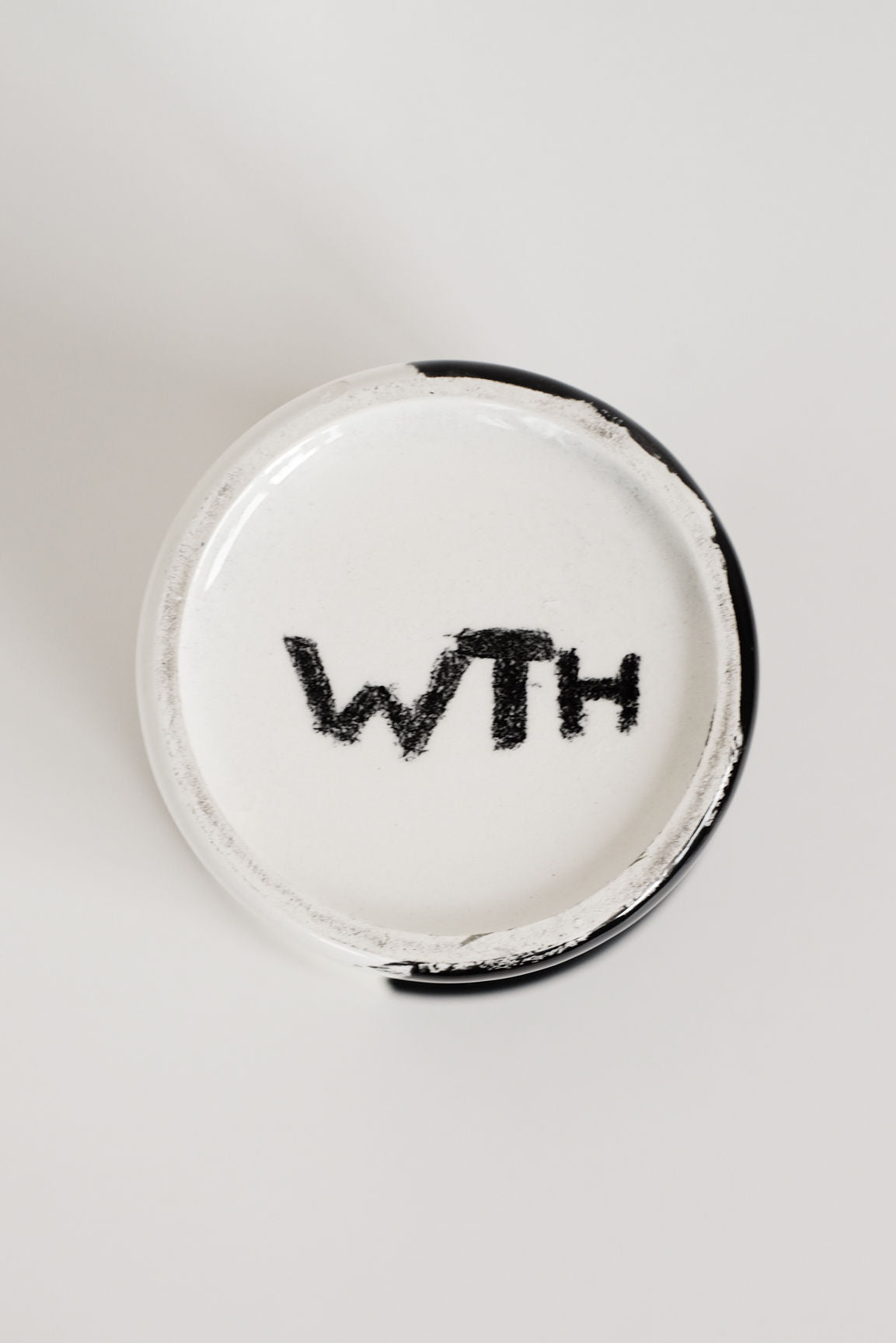 Pot en céramique fait main Ying-Yang