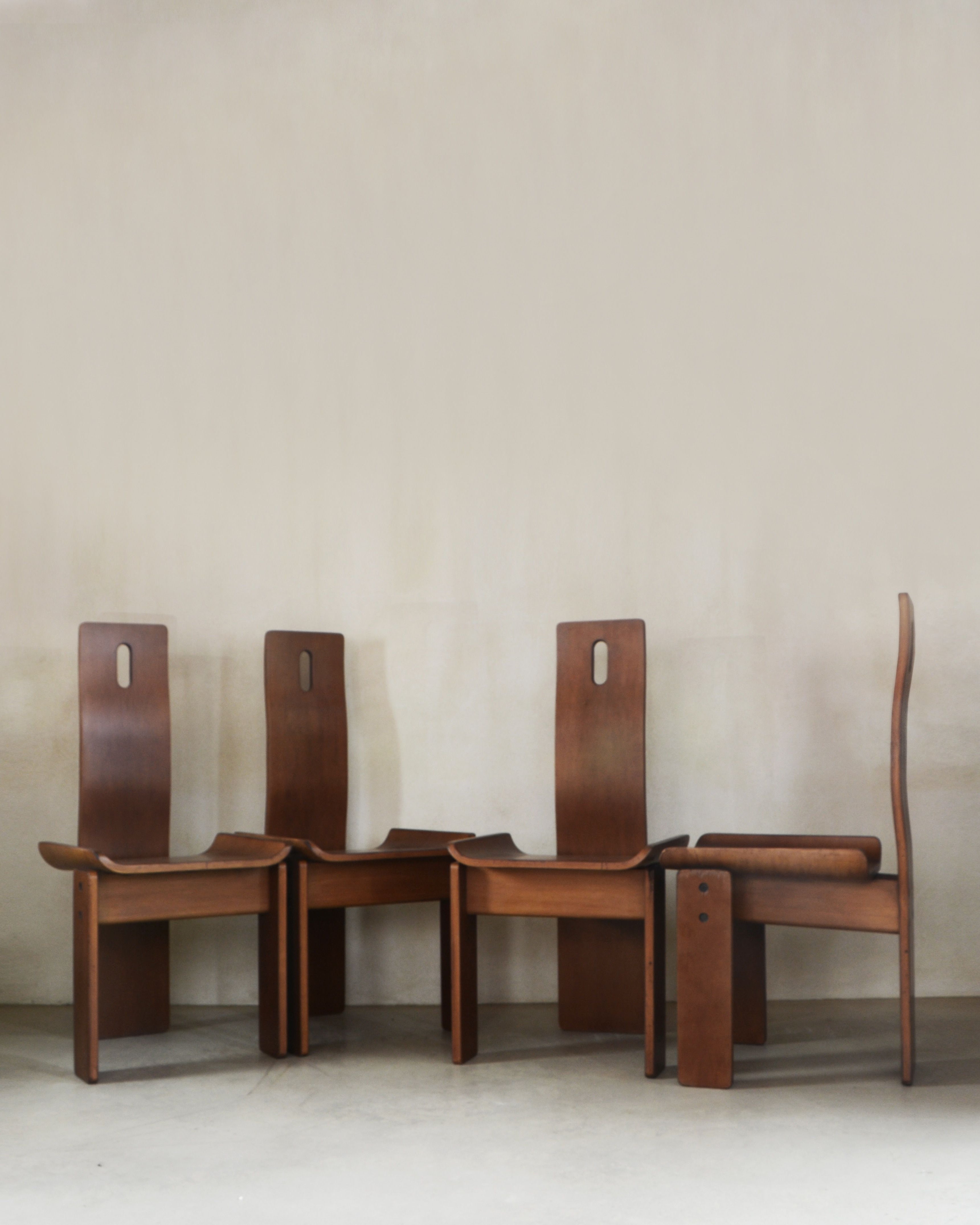 Diago Chairs by Edoardo Landi for Nikol International, 1970s, Set of 4