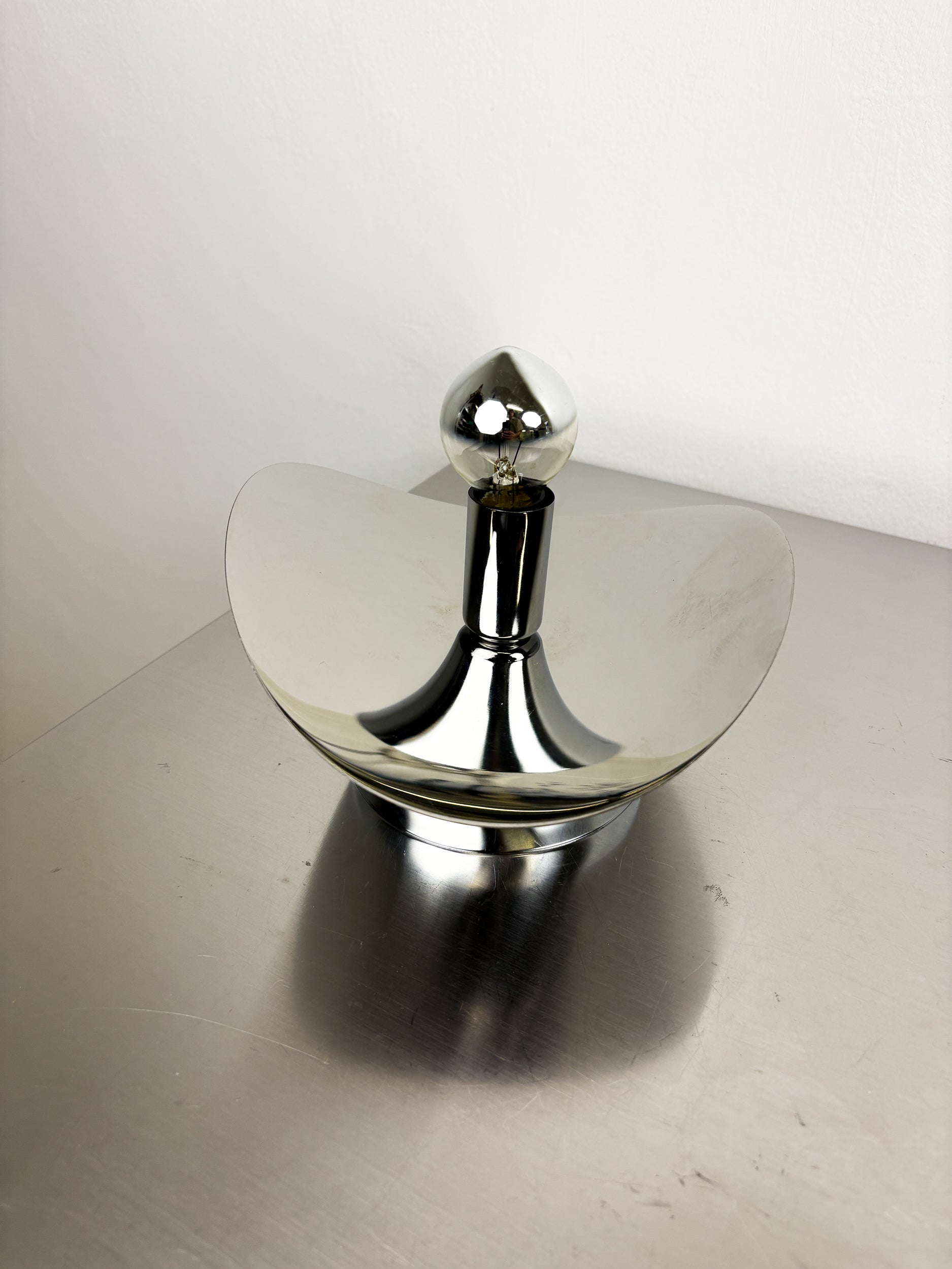 "Folio" Sconce, Chromed Metal, Italy, 1970s