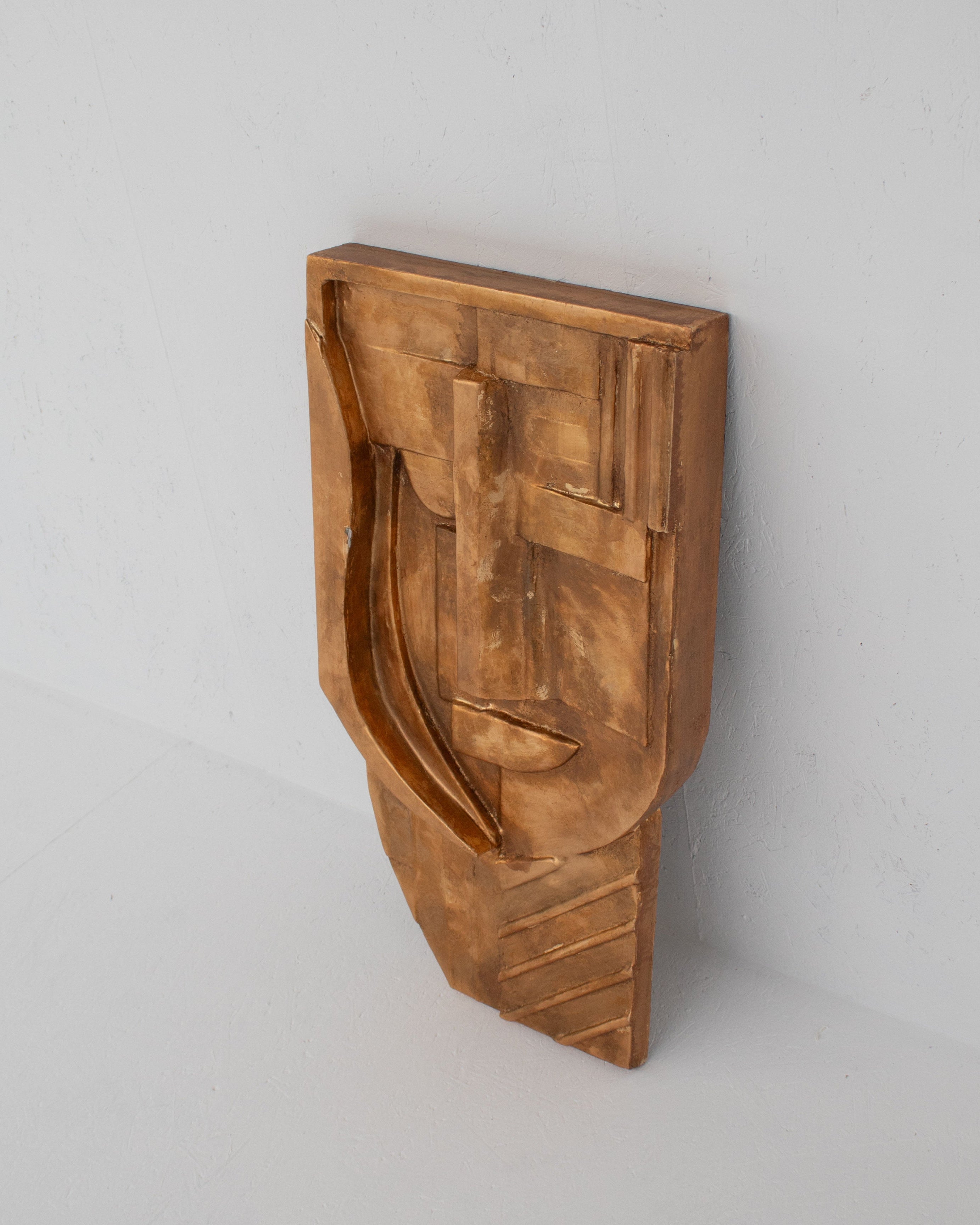 Cubist Wall Sculpture in Plaster