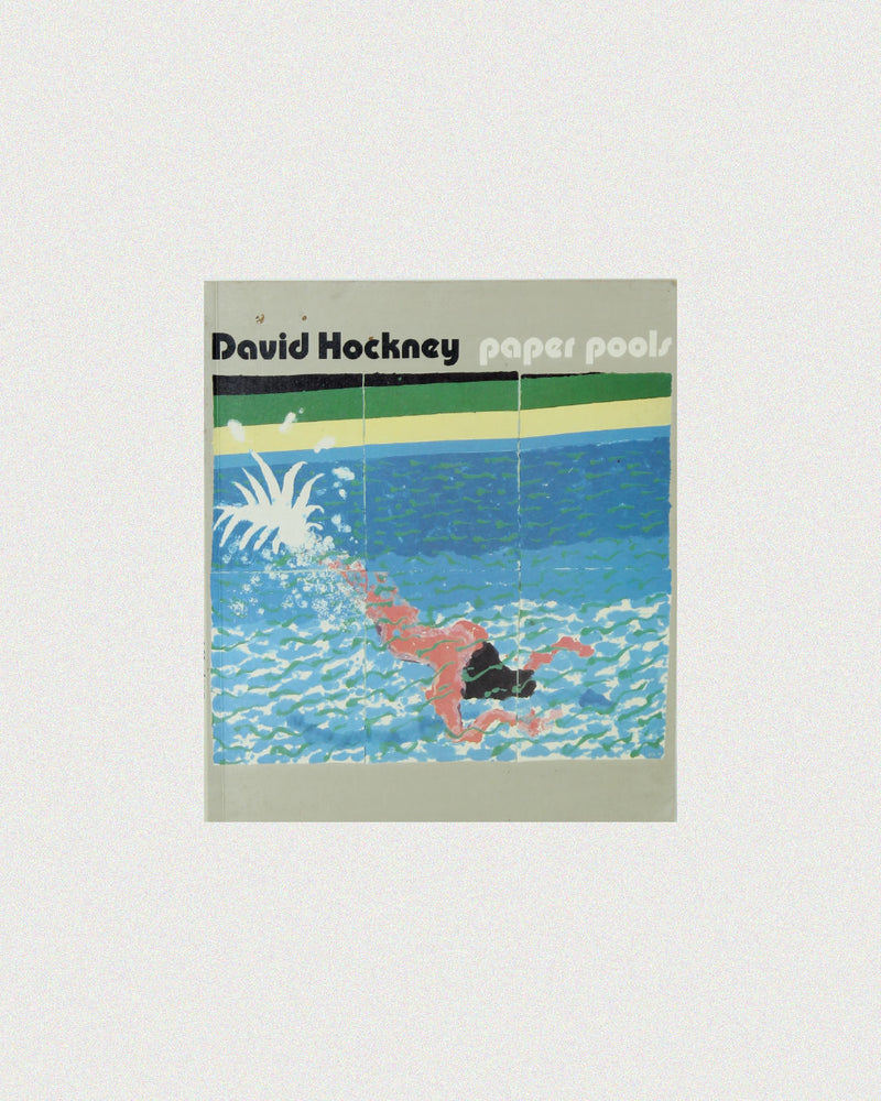 David Hockney Paper Pools art book cover with swimming pool illustration
