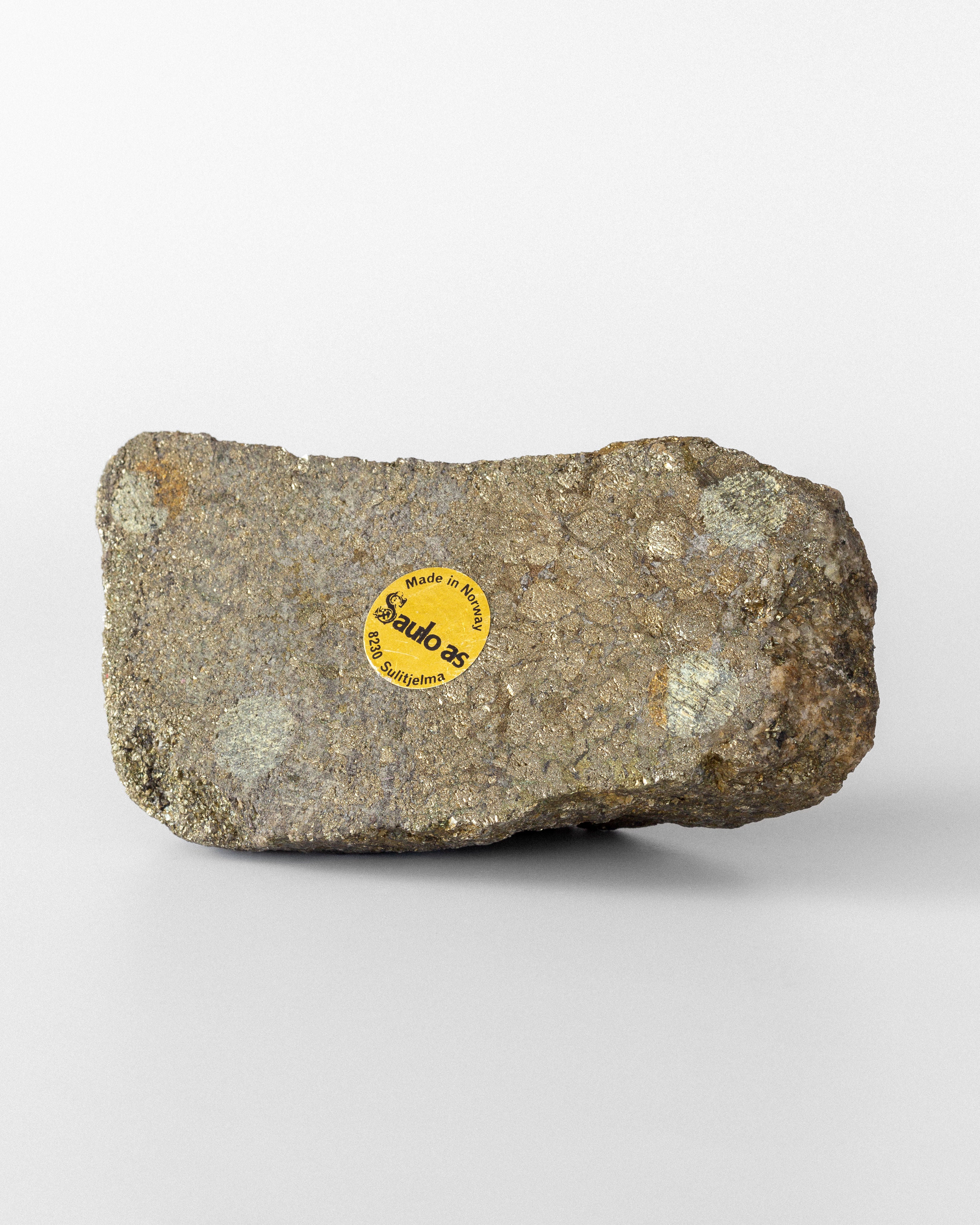 Brutalist Stone and Brass Candleholder, 1970s