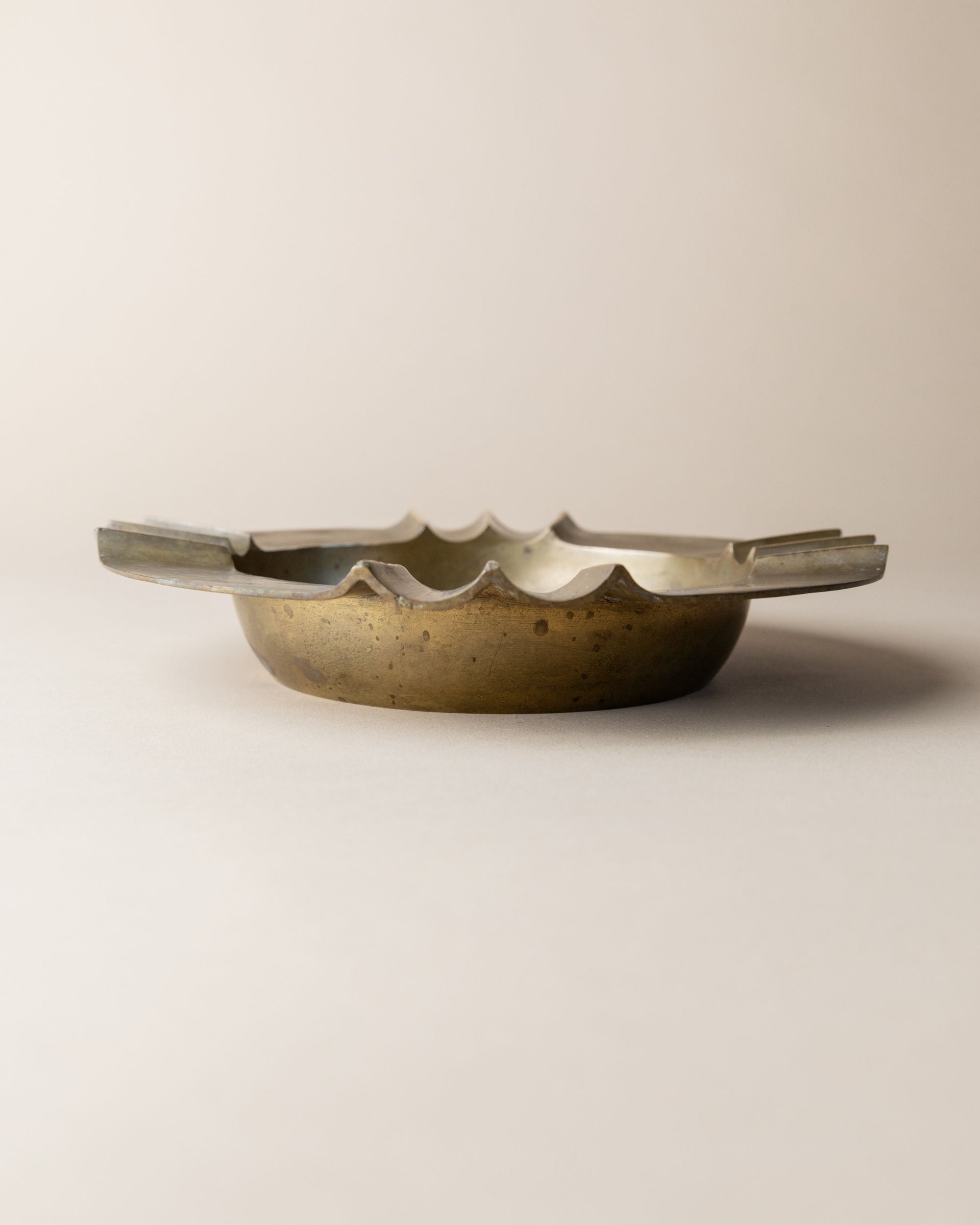Brass Ashtray Brutalist, Italy 1940s