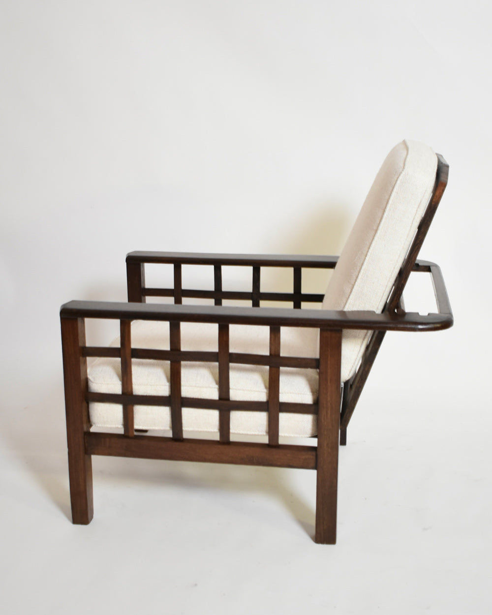 Pair of Francis Jourdain Style Reclinable Armchairs, 1930s.