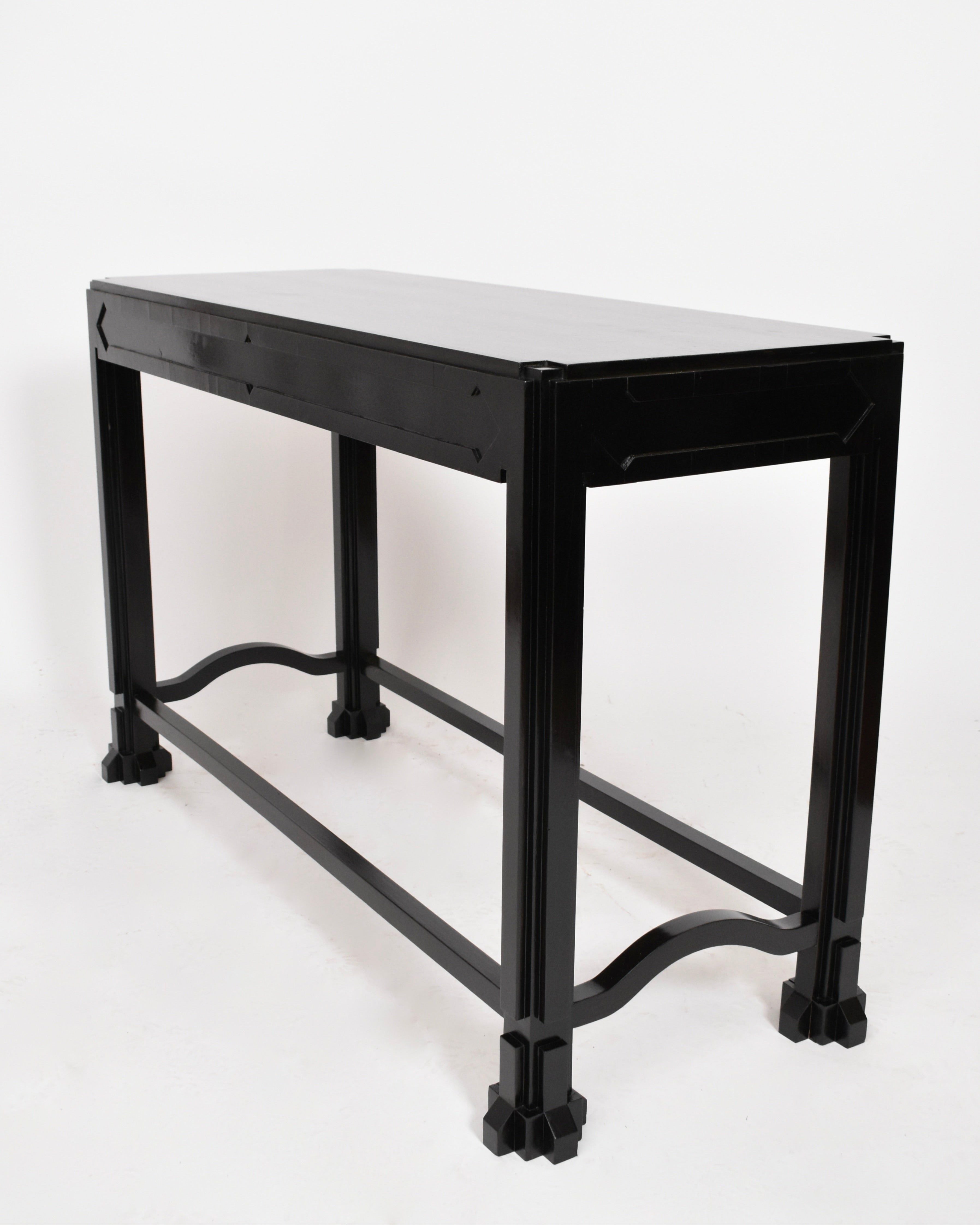 Ebonised Wooden Console, 1980s.