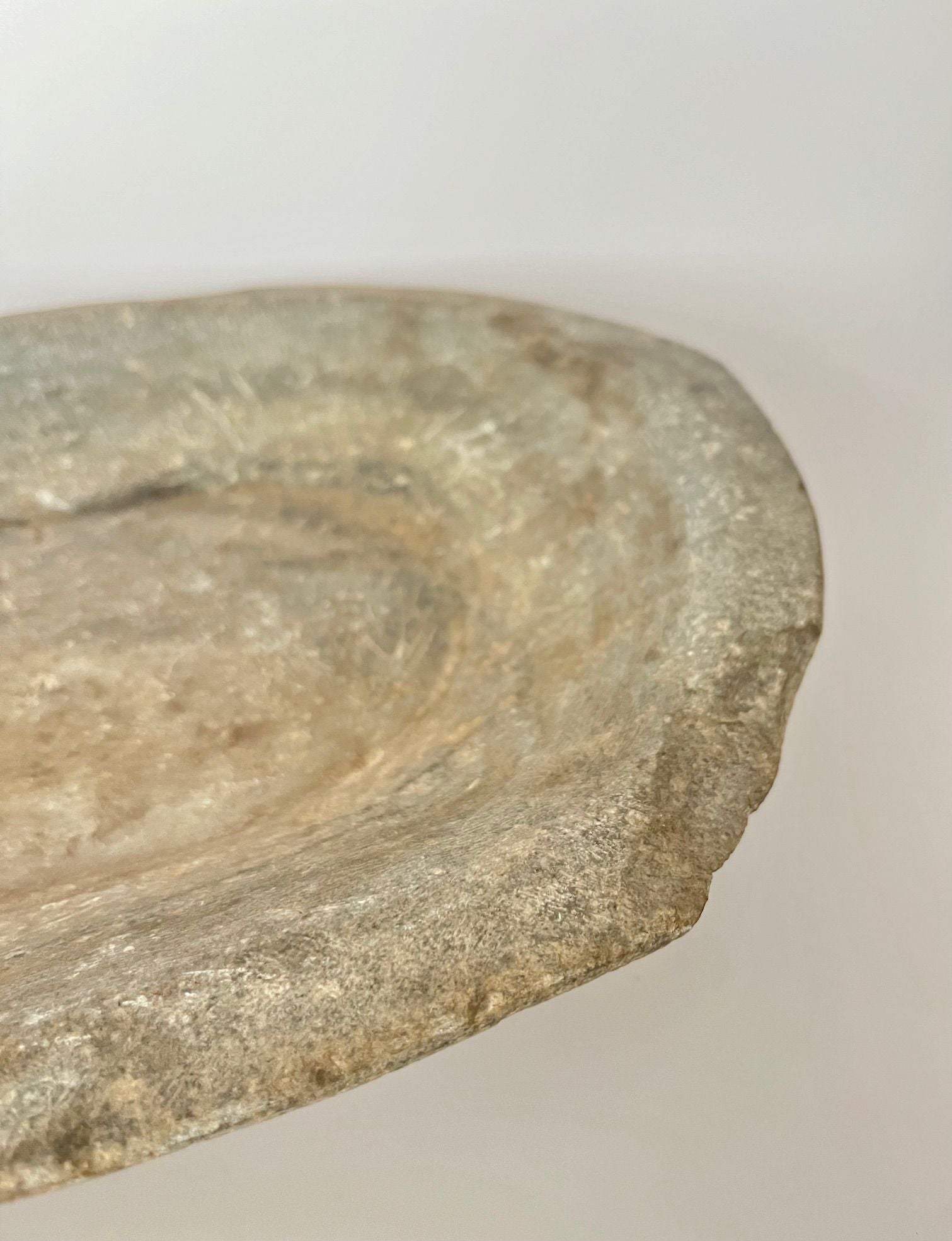 Large Antique Stone Bowl