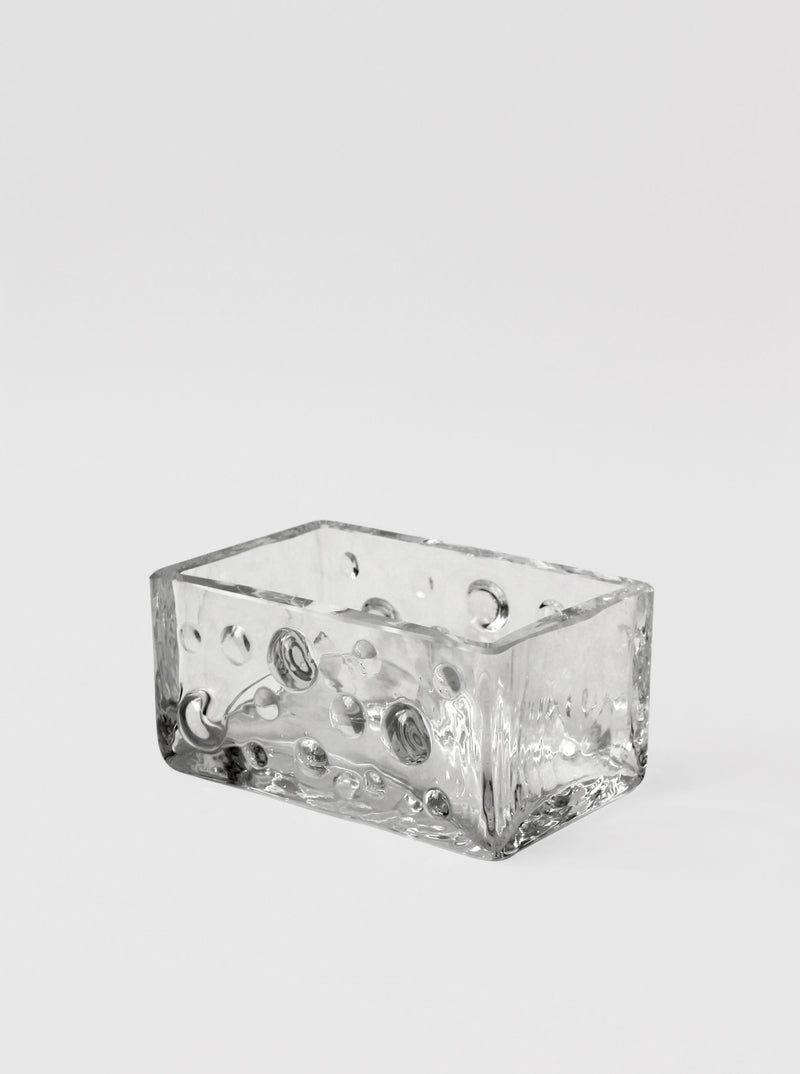 Clear crystal bowl with organic bubble pattern by Erich Jachmann