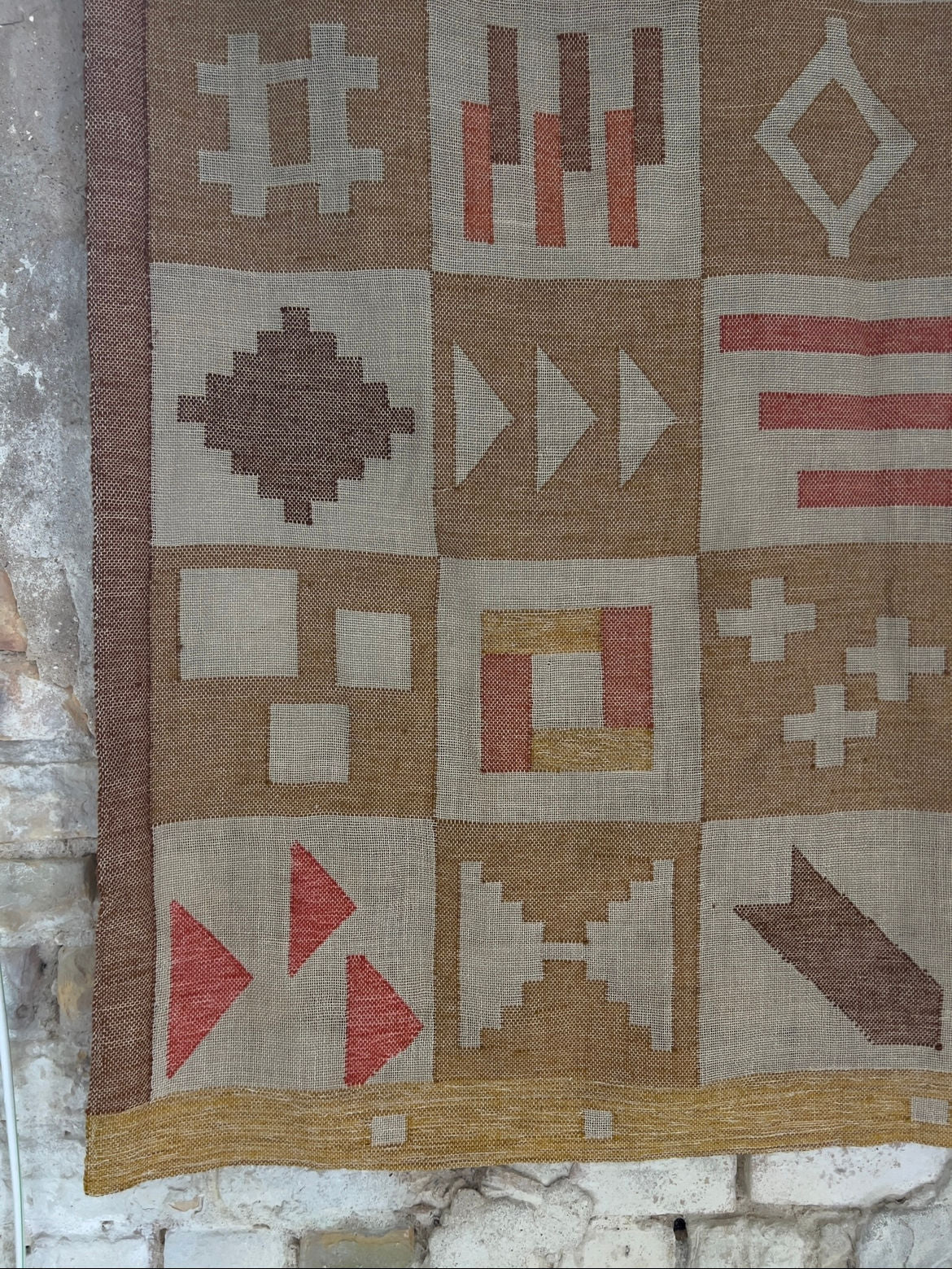Large Abstract Wool Wall Tapestry, Sweden, 1988