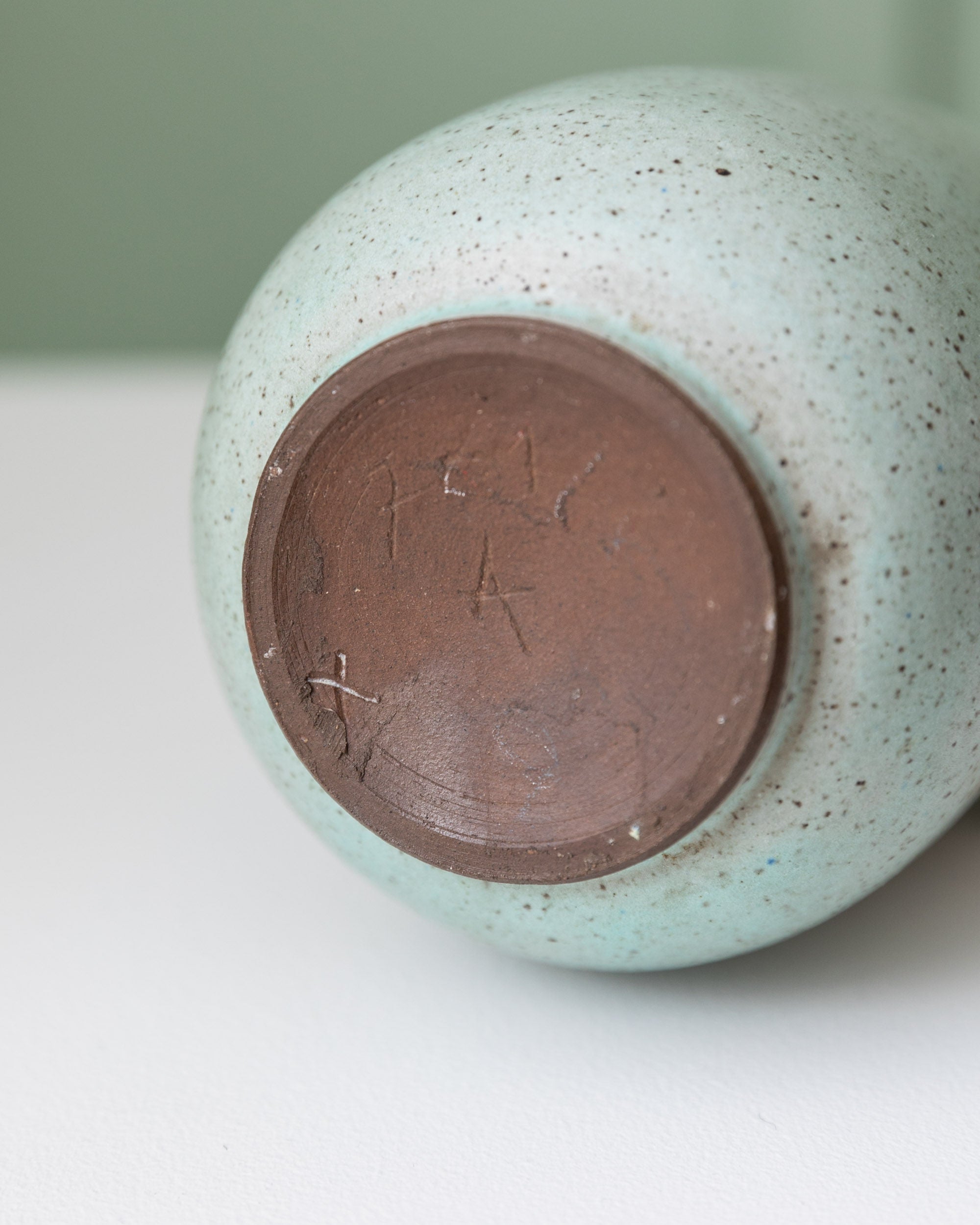 Mint-Colored Vase by Carl Fischer, 1960s
