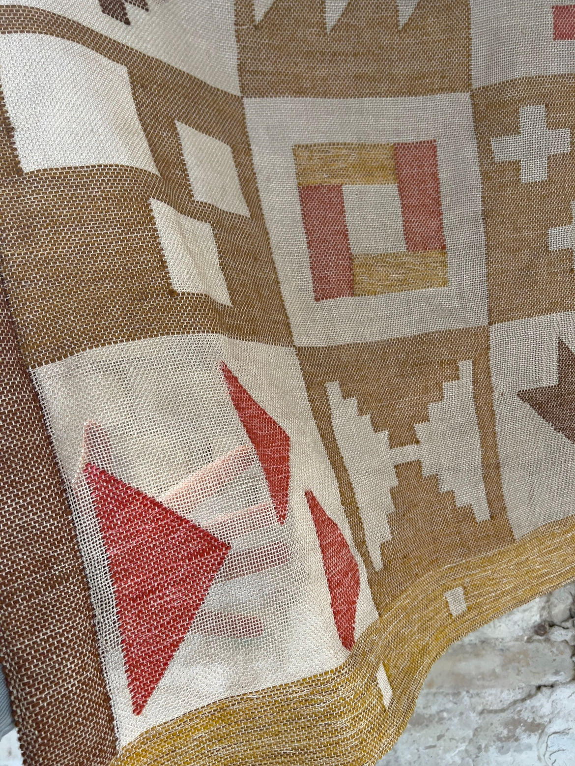 Large Abstract Wool Wall Tapestry, Sweden, 1988