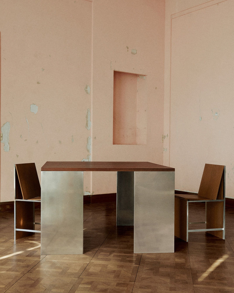  High-quality wooden chair with a sleek oak finish and modern design