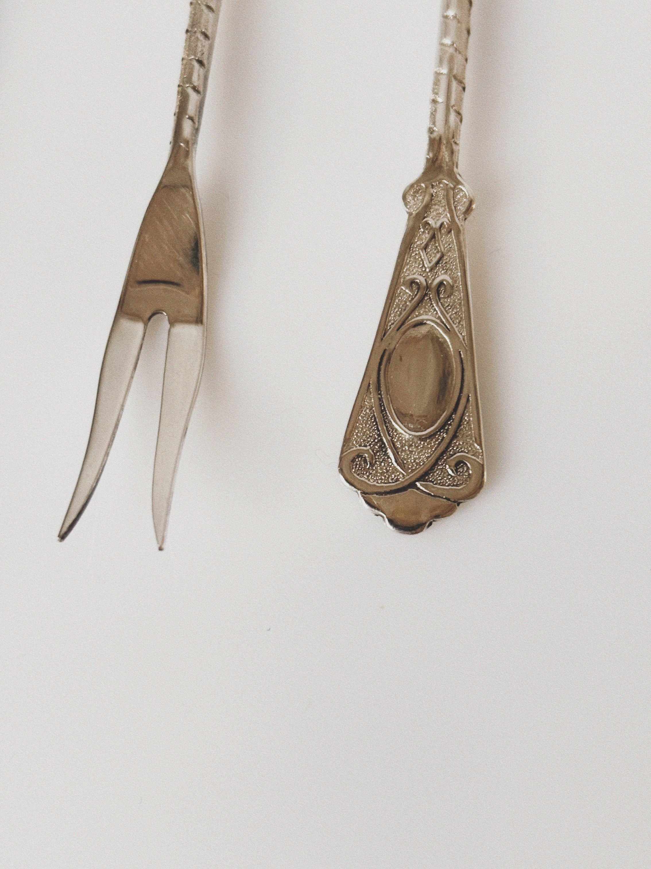 Ensemble de fourchettes à dessert plaquées argent, 1985 Pologne