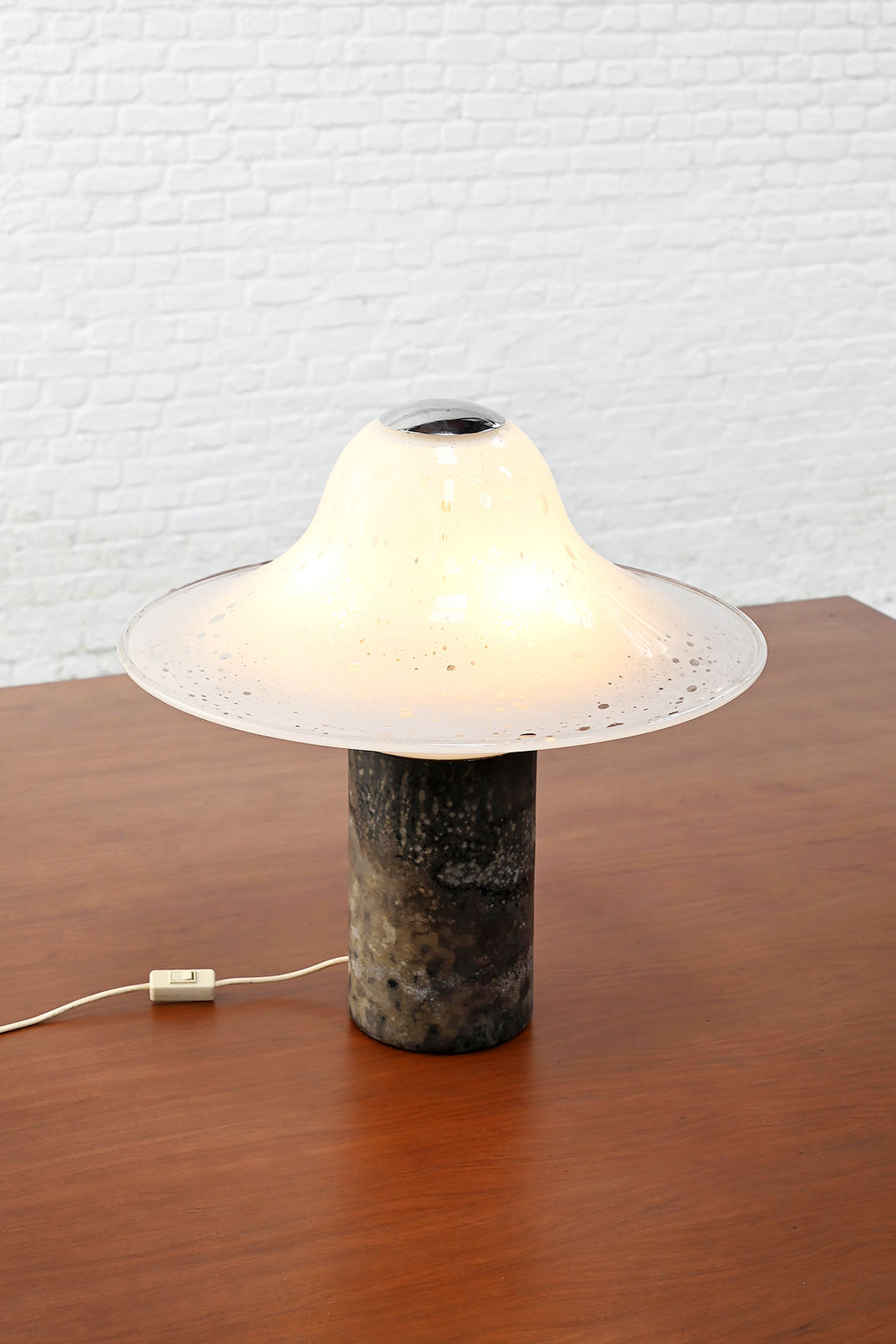 Murano Glass Table Lamp by Alfredo Barbini, Italy 1970s