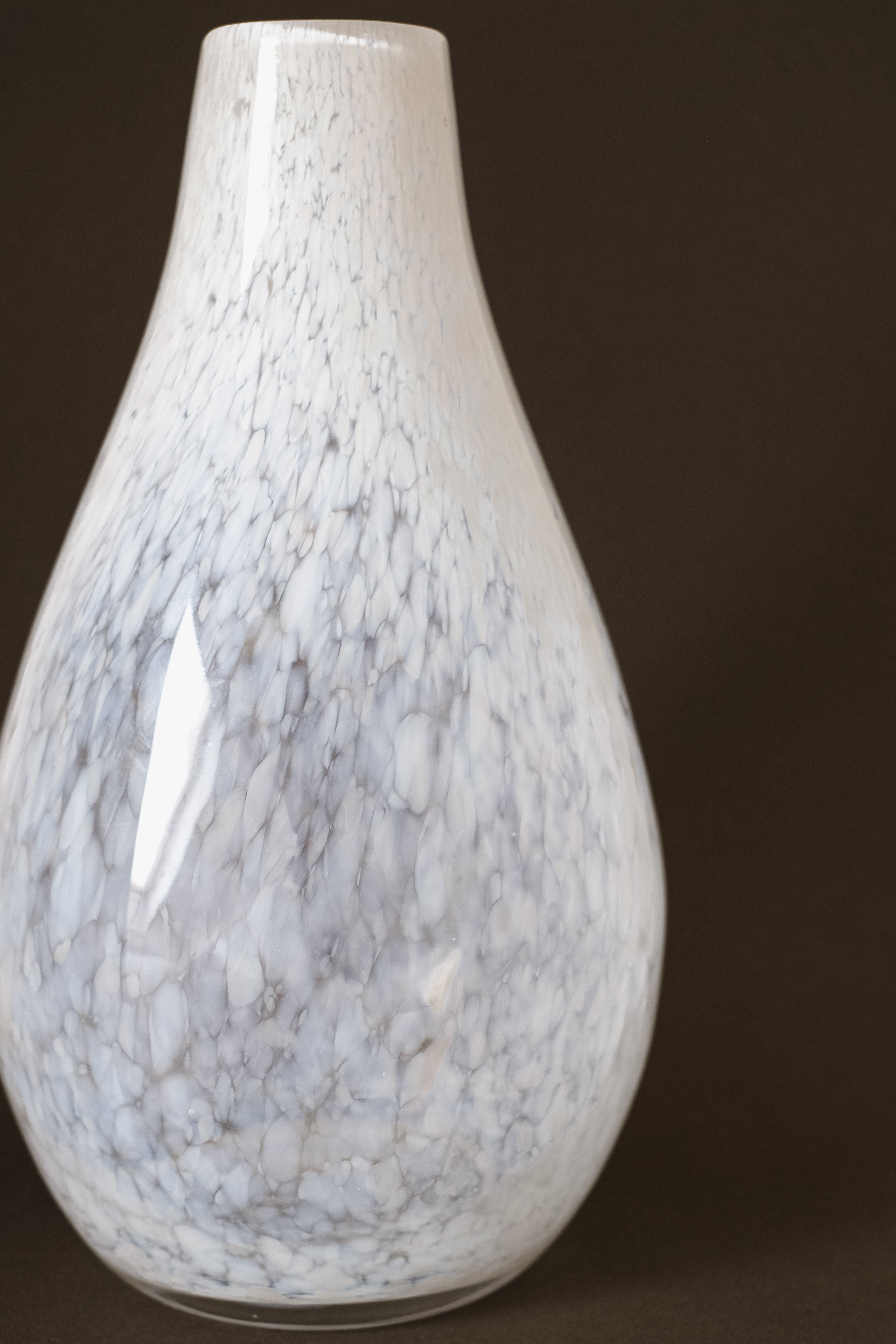 White Vase Tortoise Glass