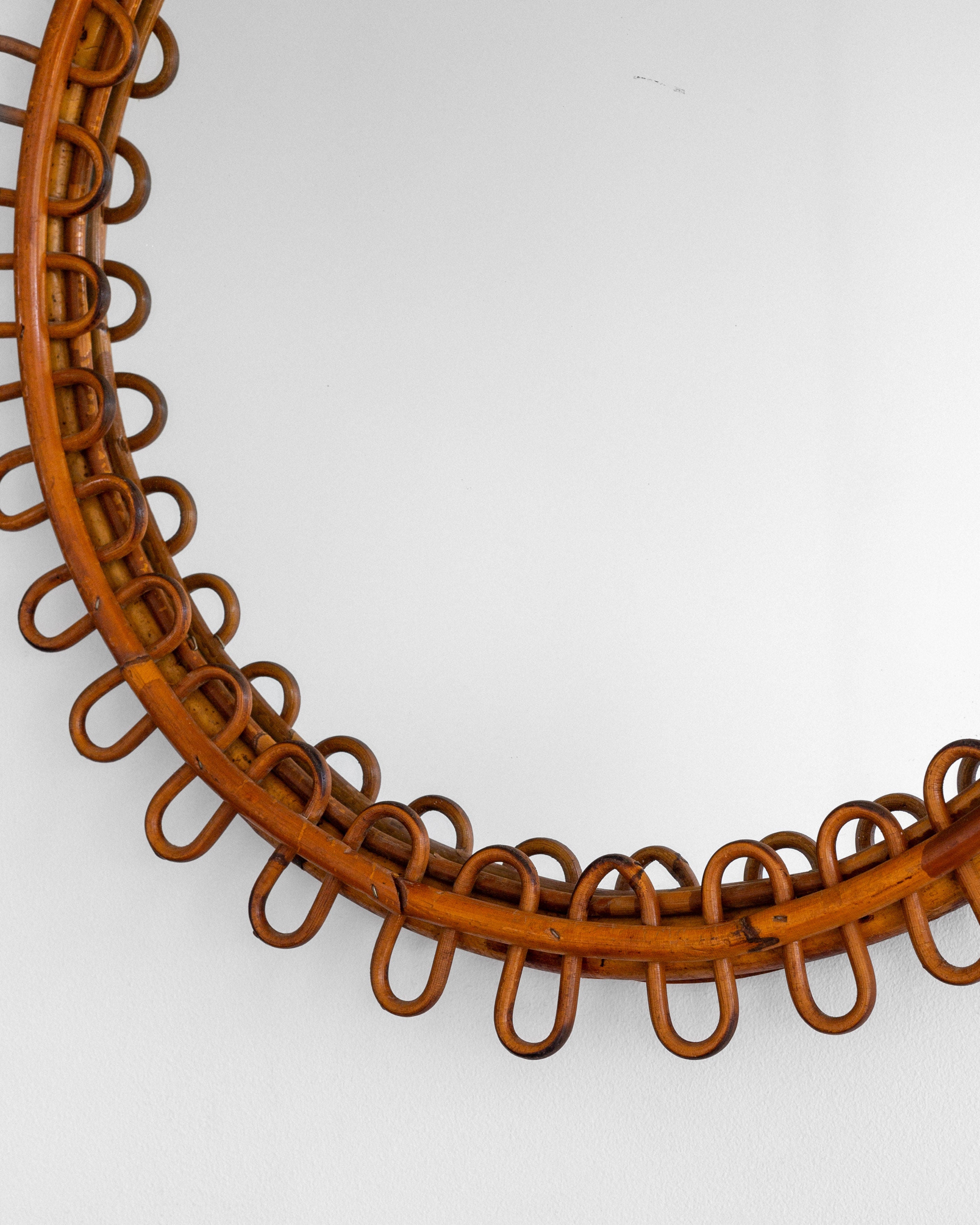 Rattan & Bamboo Mirror by Franco Albini, 1960s