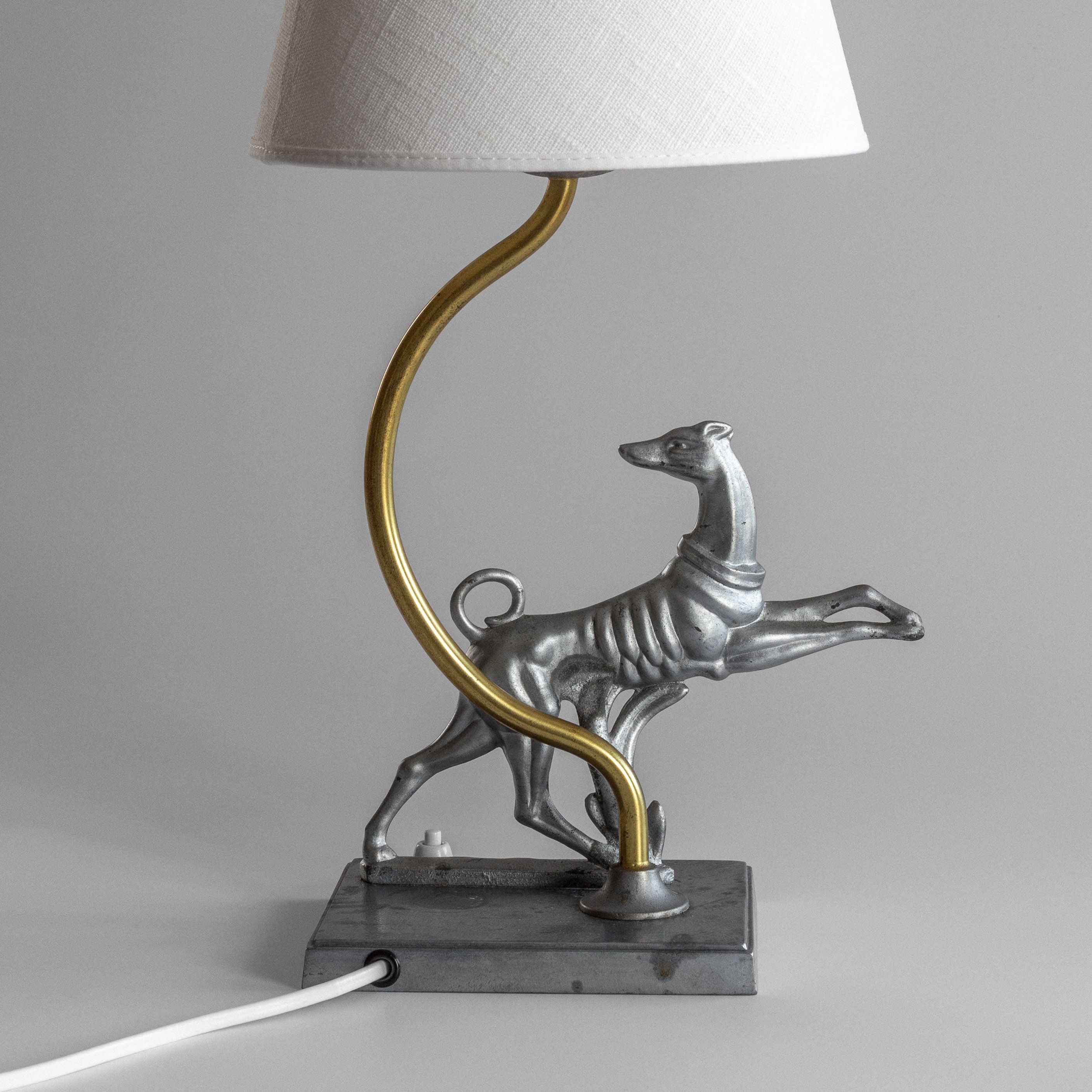 Art Deco Greyhound Table Lamp, 1930s