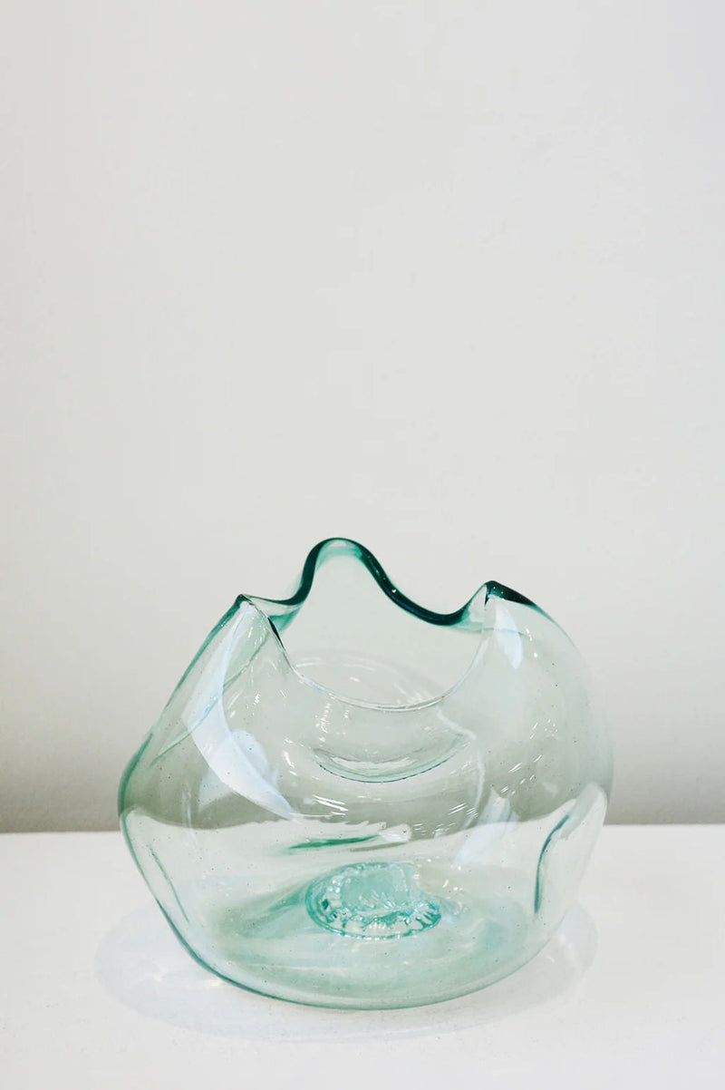 'The Bubble to End all Bubbles' - Recycled Glass Vase in Clear — detail view