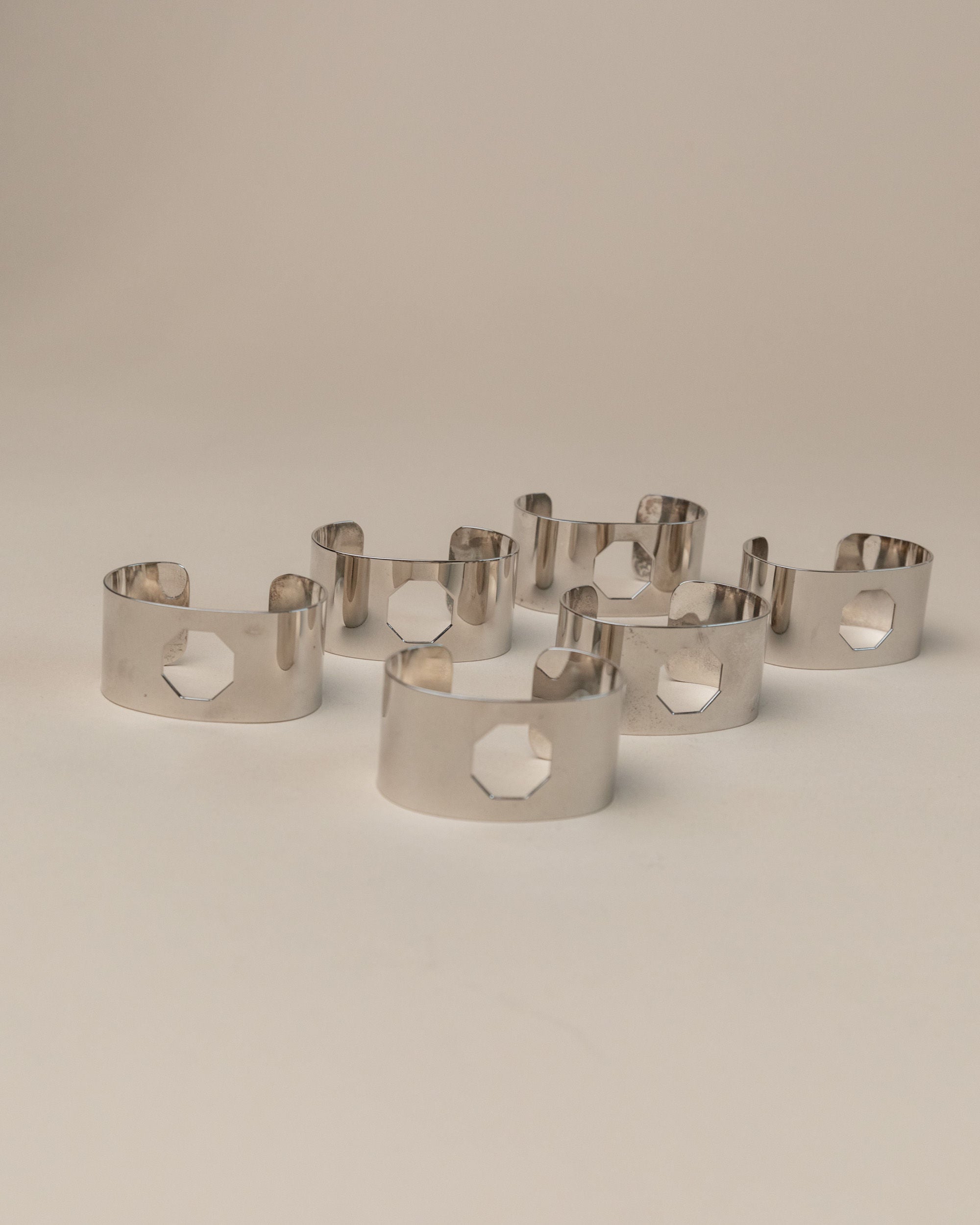 Set of 6 Napkin Rings, Italy 1980s
