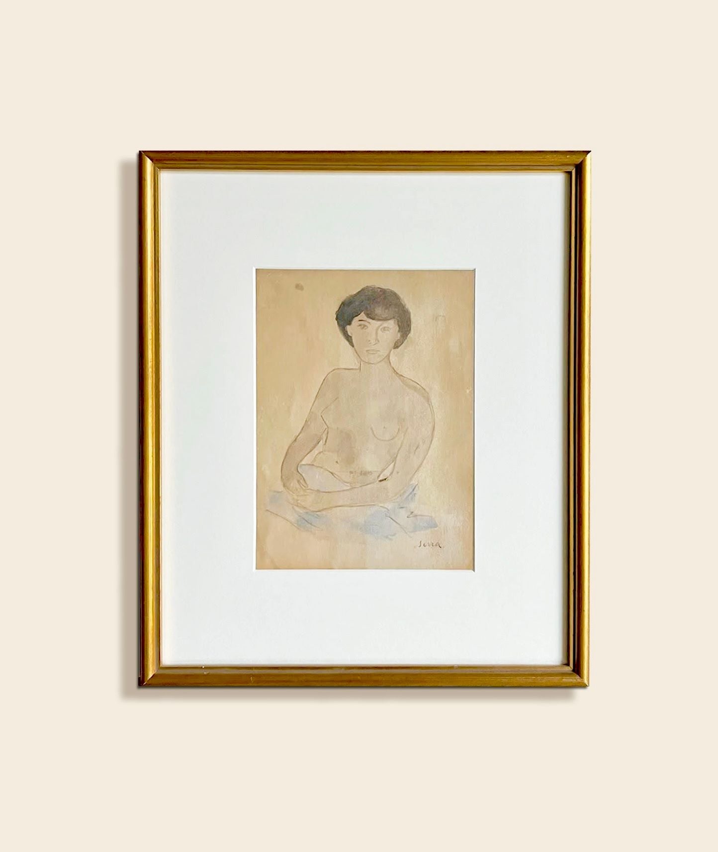 Resting Nude in Watercolor
