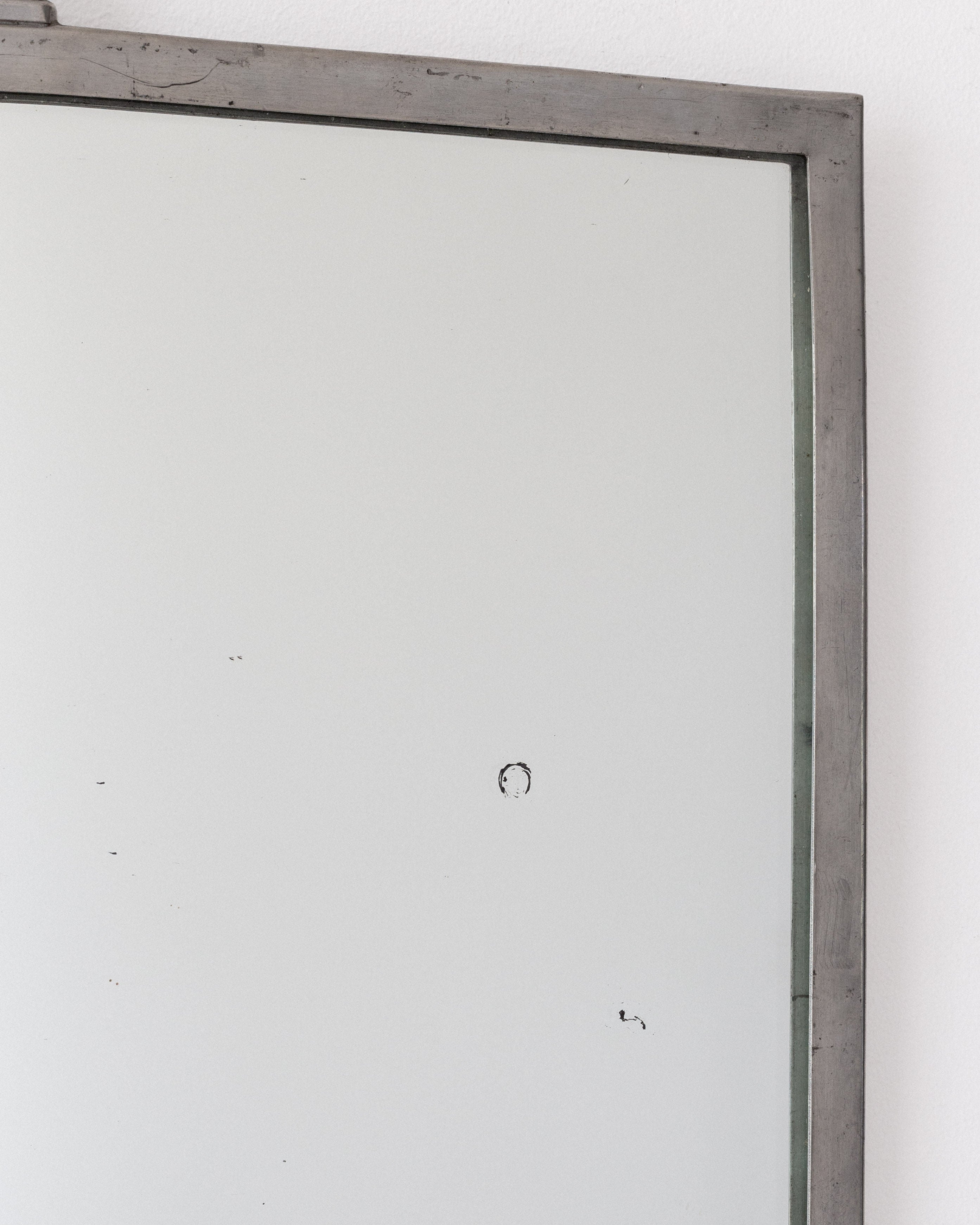 1930s Swedish Art Deco Pewter Mirror