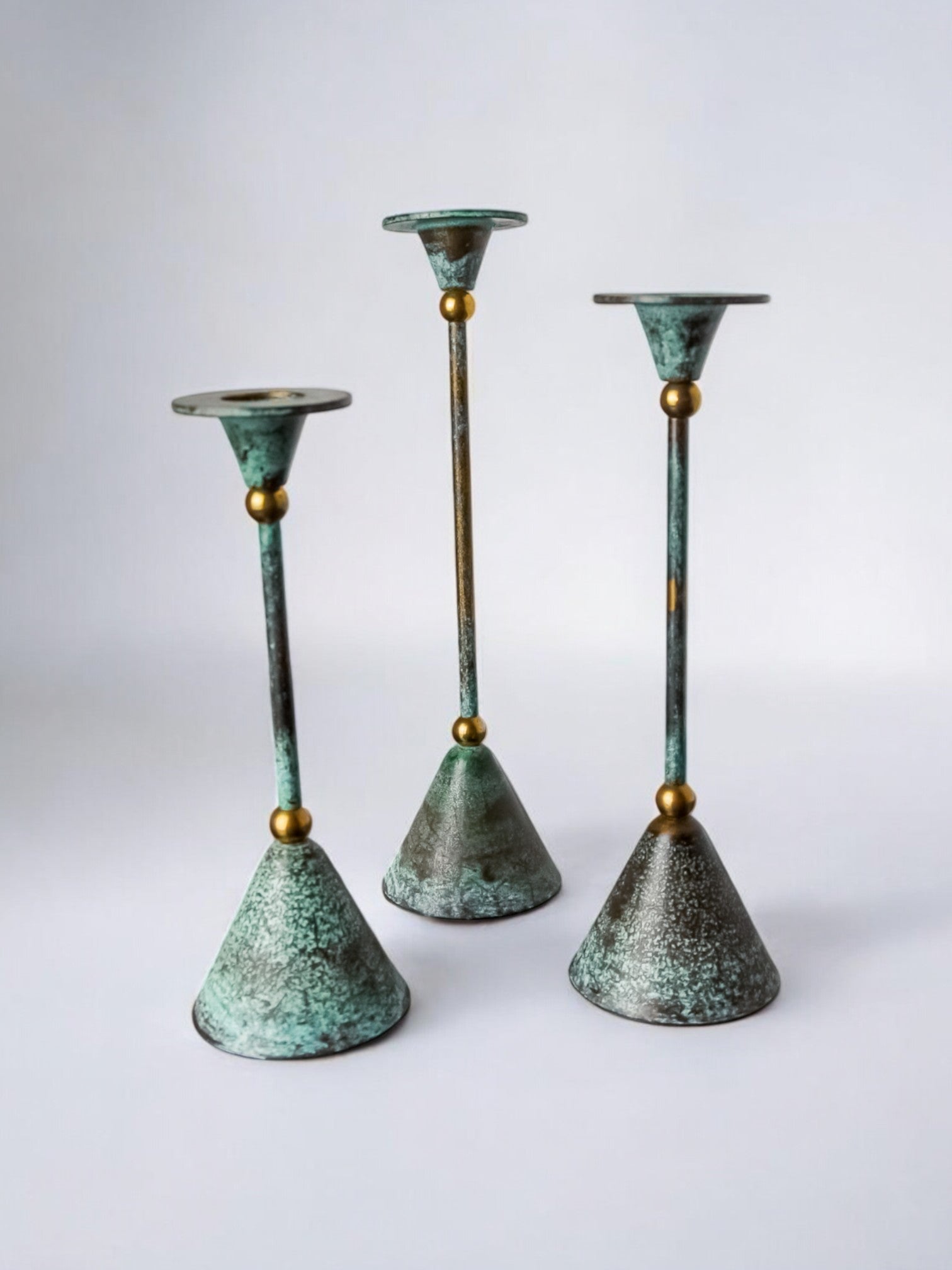 Postmodern Diabolo Candleholders, Set of 3, France, 1980s