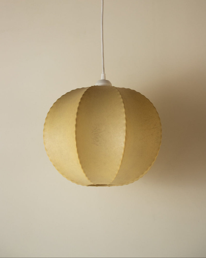 Golden cocoon pendant light by Castiglioni 1960s vintage design