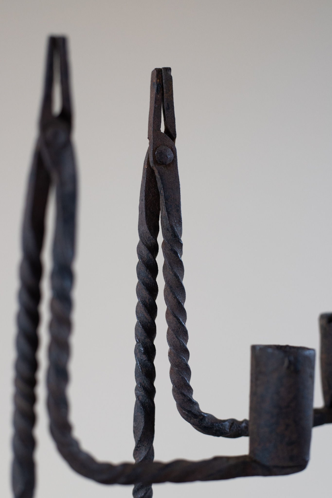 Pair of Antique Rushlight Holders