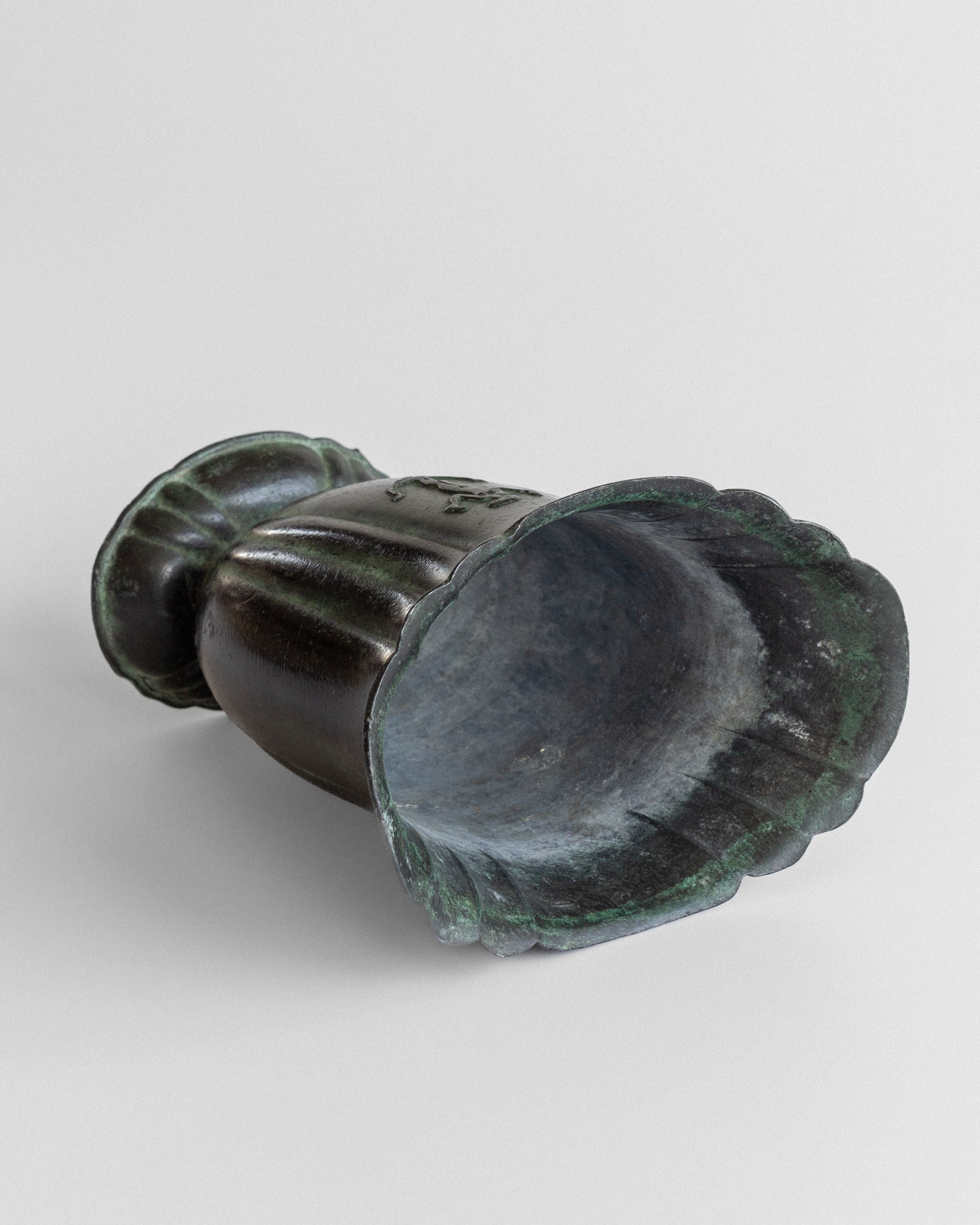 Cast Iron Art Deco Vase by C.G. Hallberg
