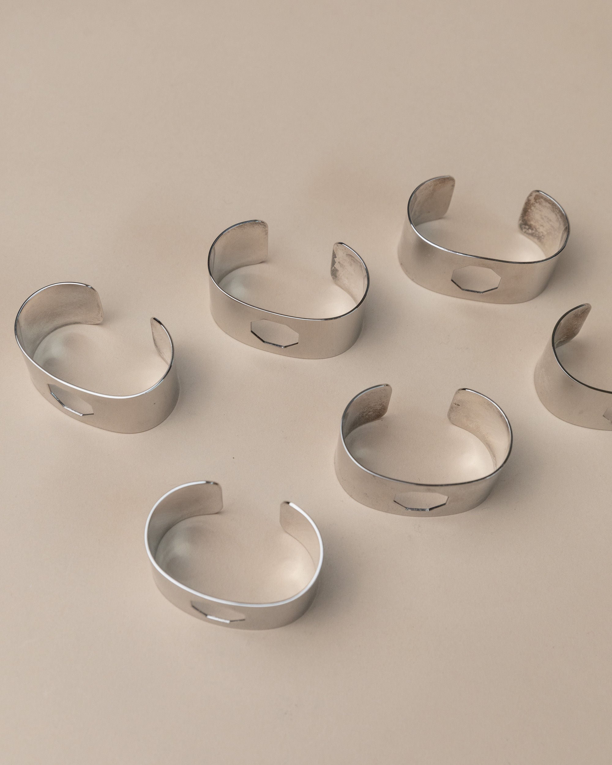 Set of 6 Napkin Rings, Italy 1980s