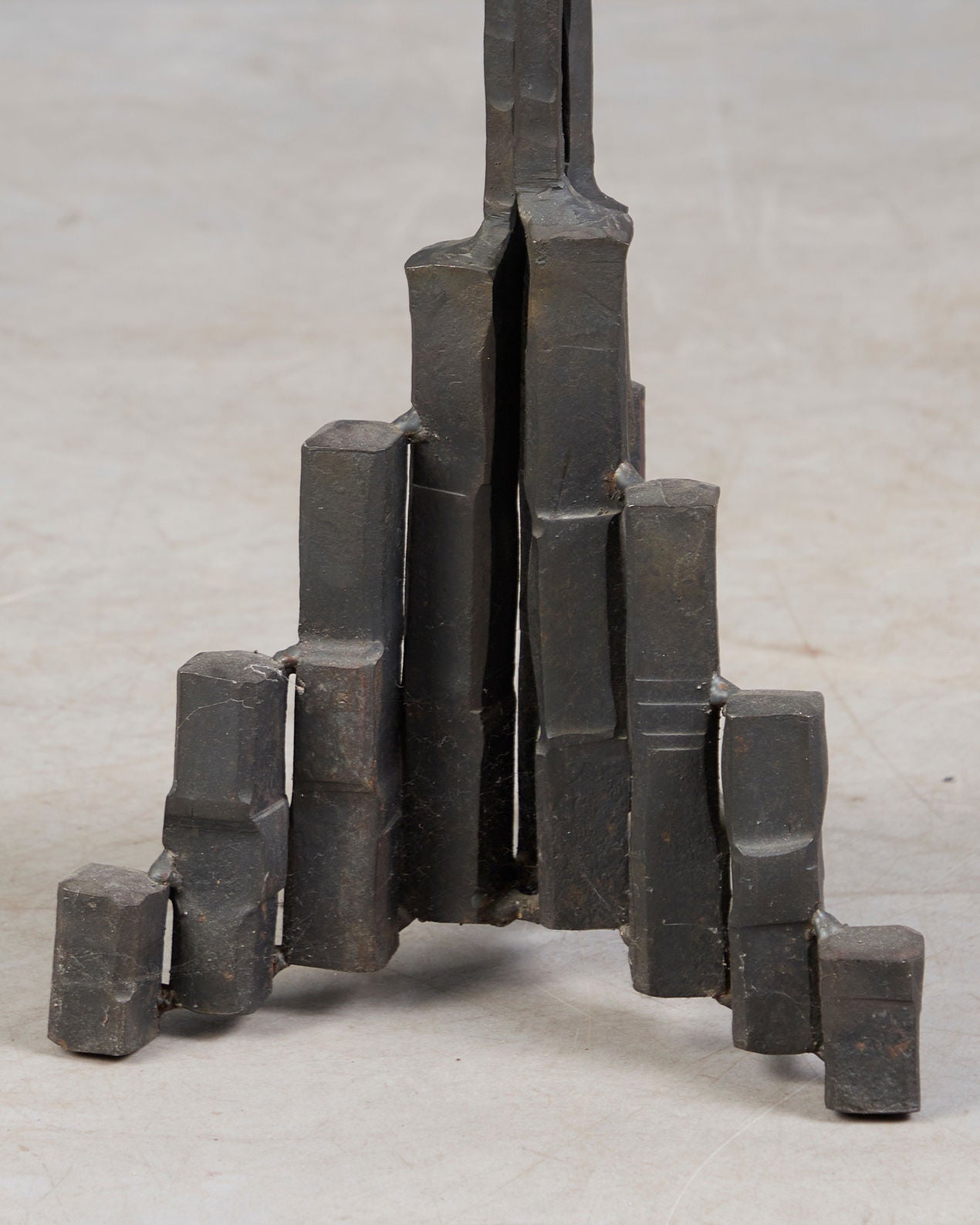 Brutalist Iron Stand in the Manner of Lothar Klute