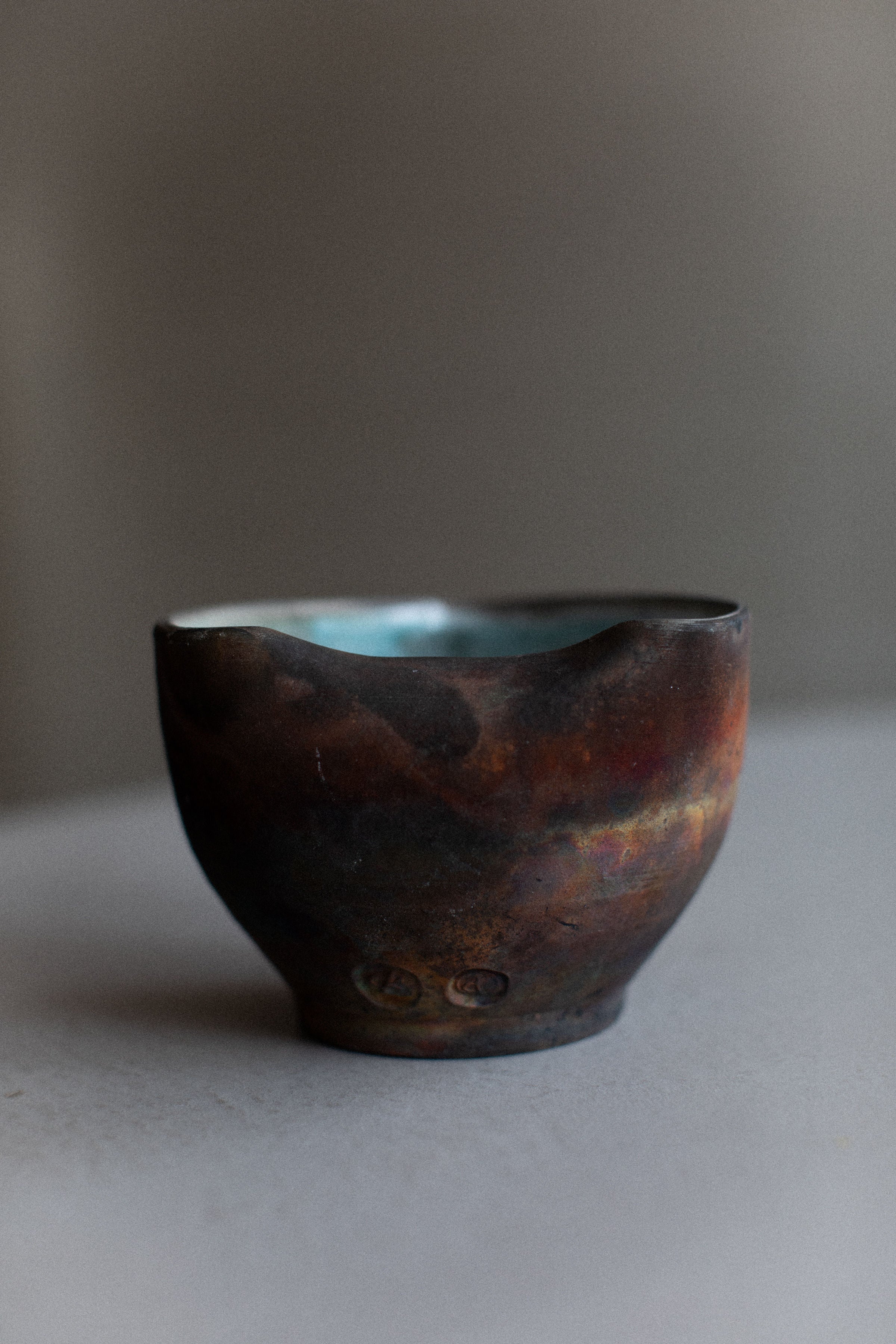 Elegant ceramic bowl with a smooth matte black glaze