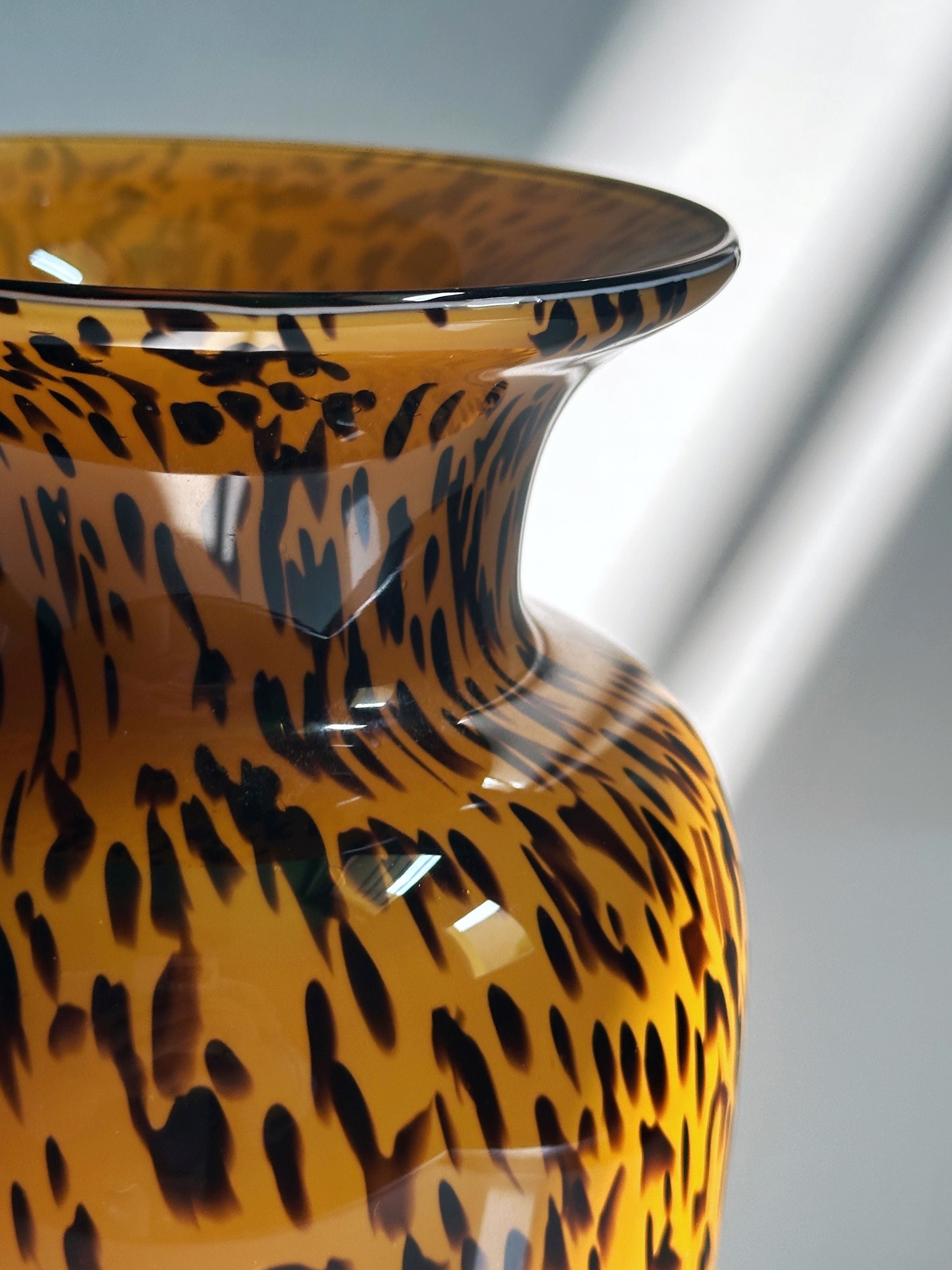 1980s Murano Vase Tortoise pattern | The Oblist