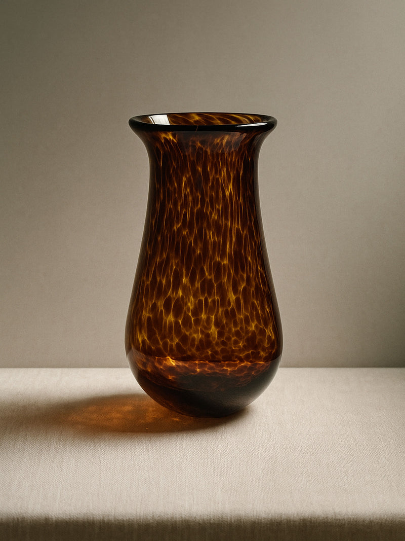 Vintage Murano tortoiseshell glass vase for Christian Dior 1960s