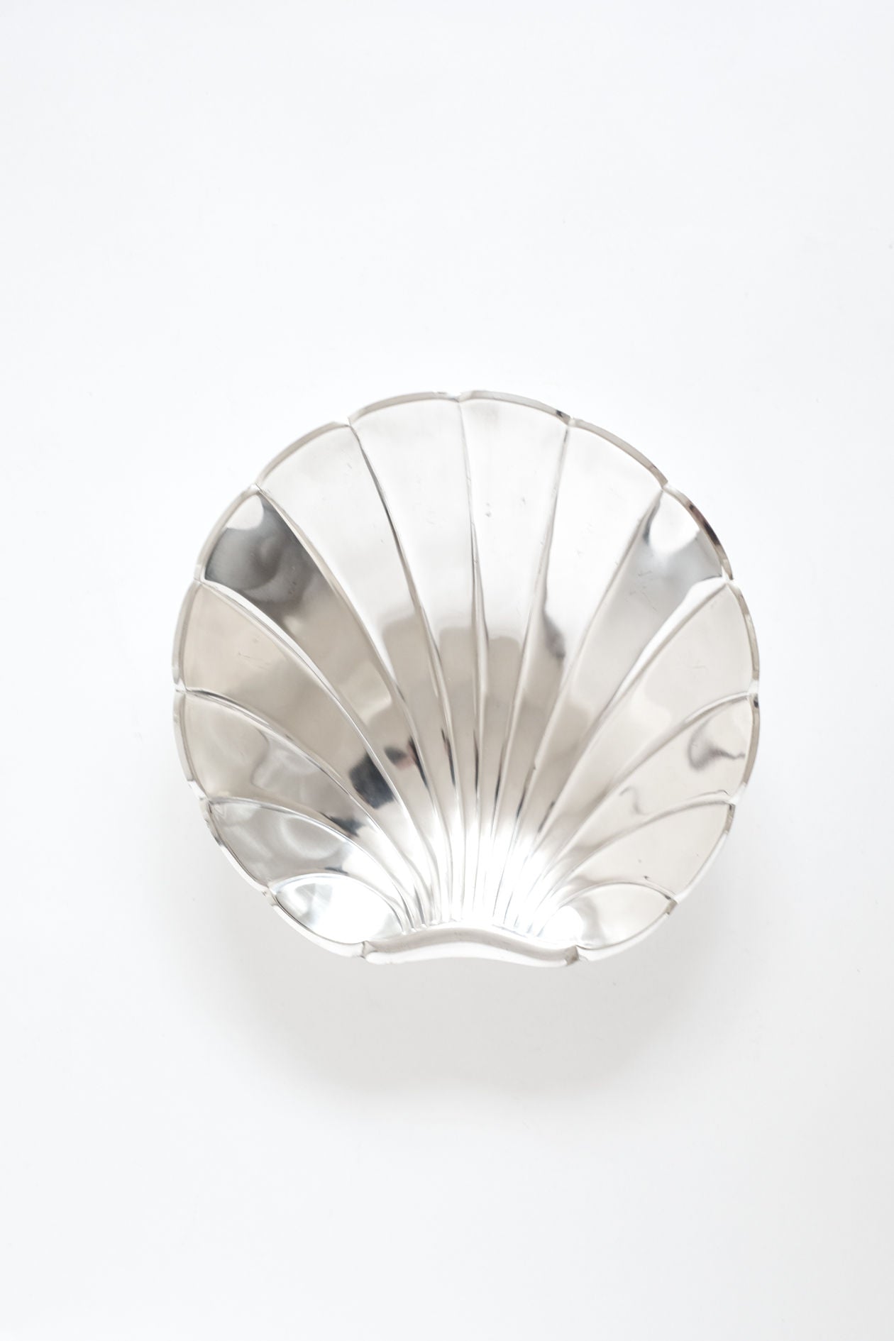 Large Silverplated Shell Dish