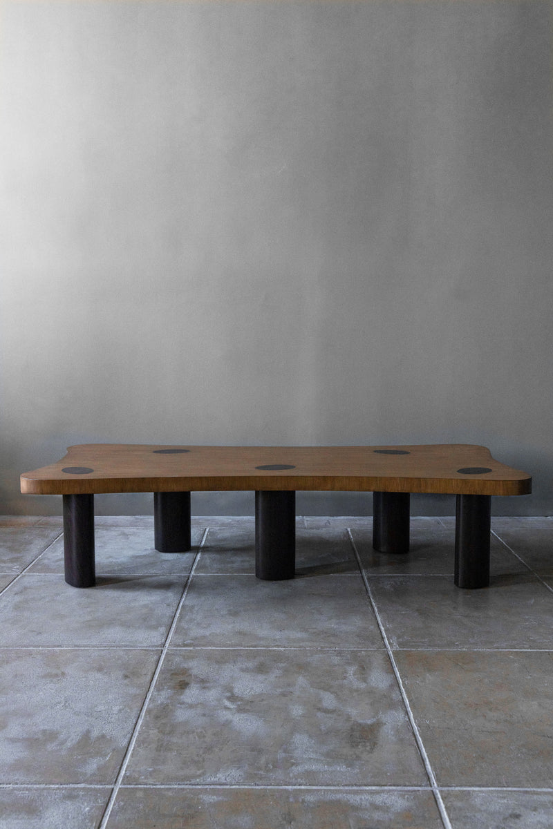 Borgo Coffee Table by Studio OSKLO | The Oblist — wood top, black legs