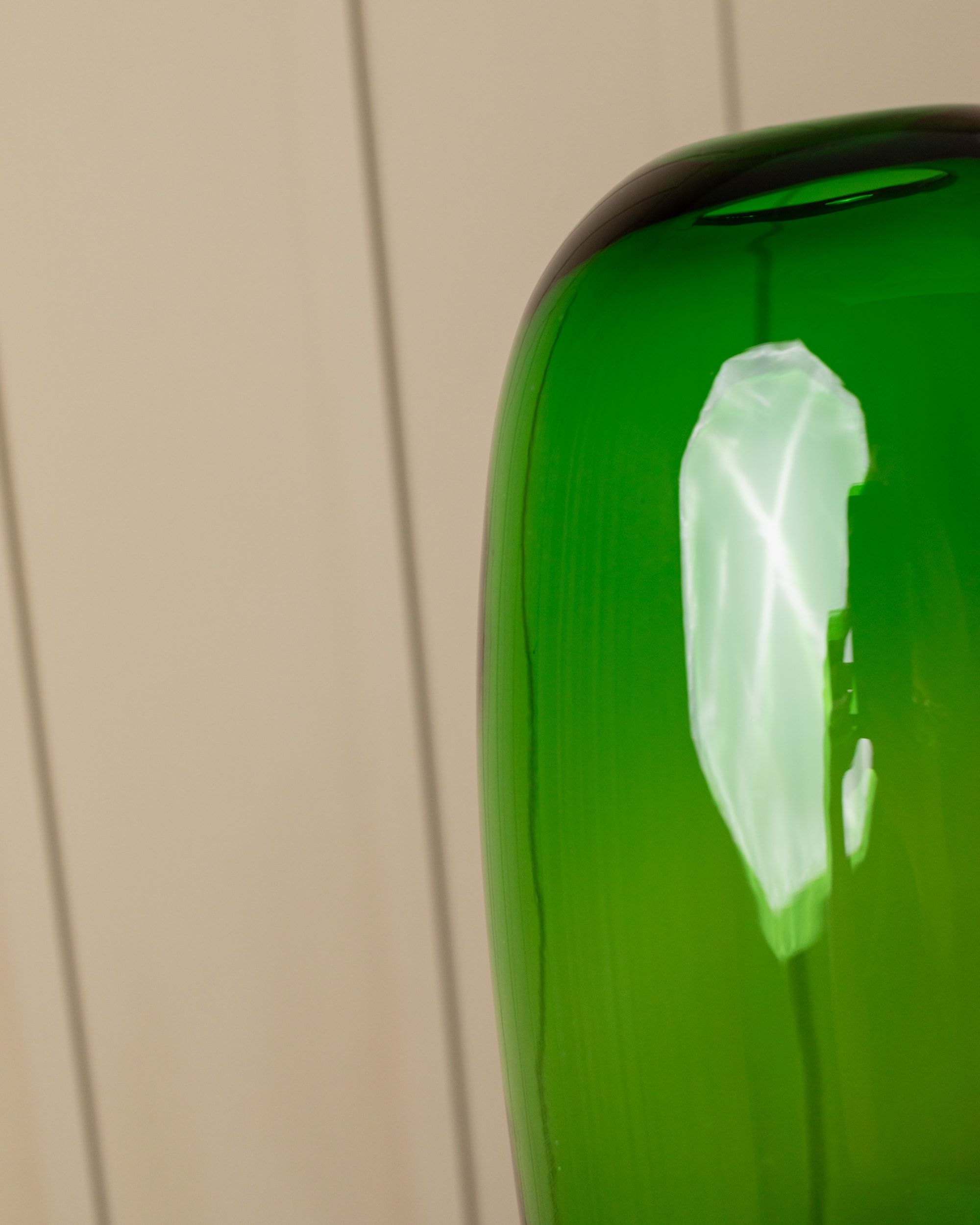 Green Glass Vase , 1990s - Maria Vinka for Ikea